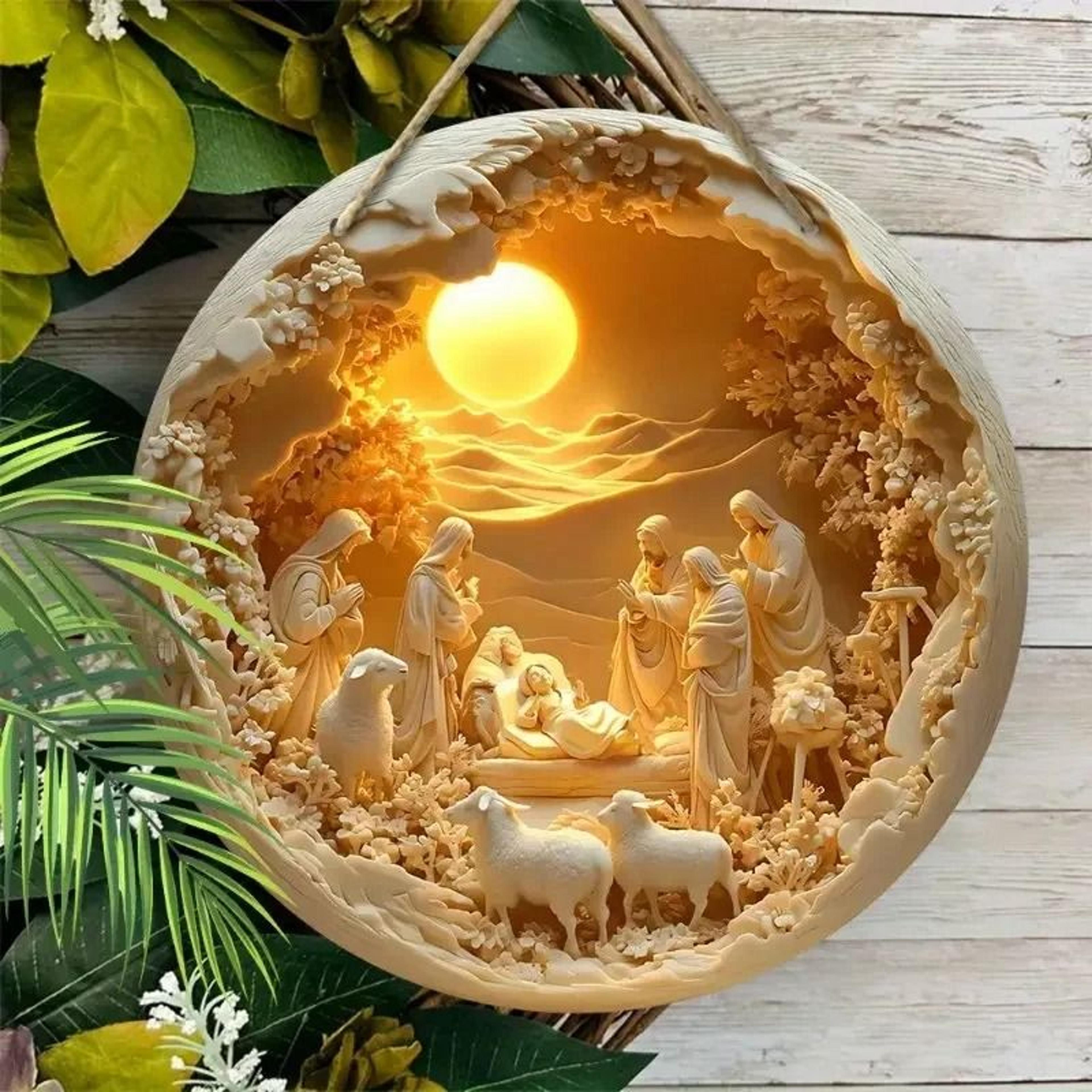 Rustic Farmhouse Religious Holiday Table Decor 1