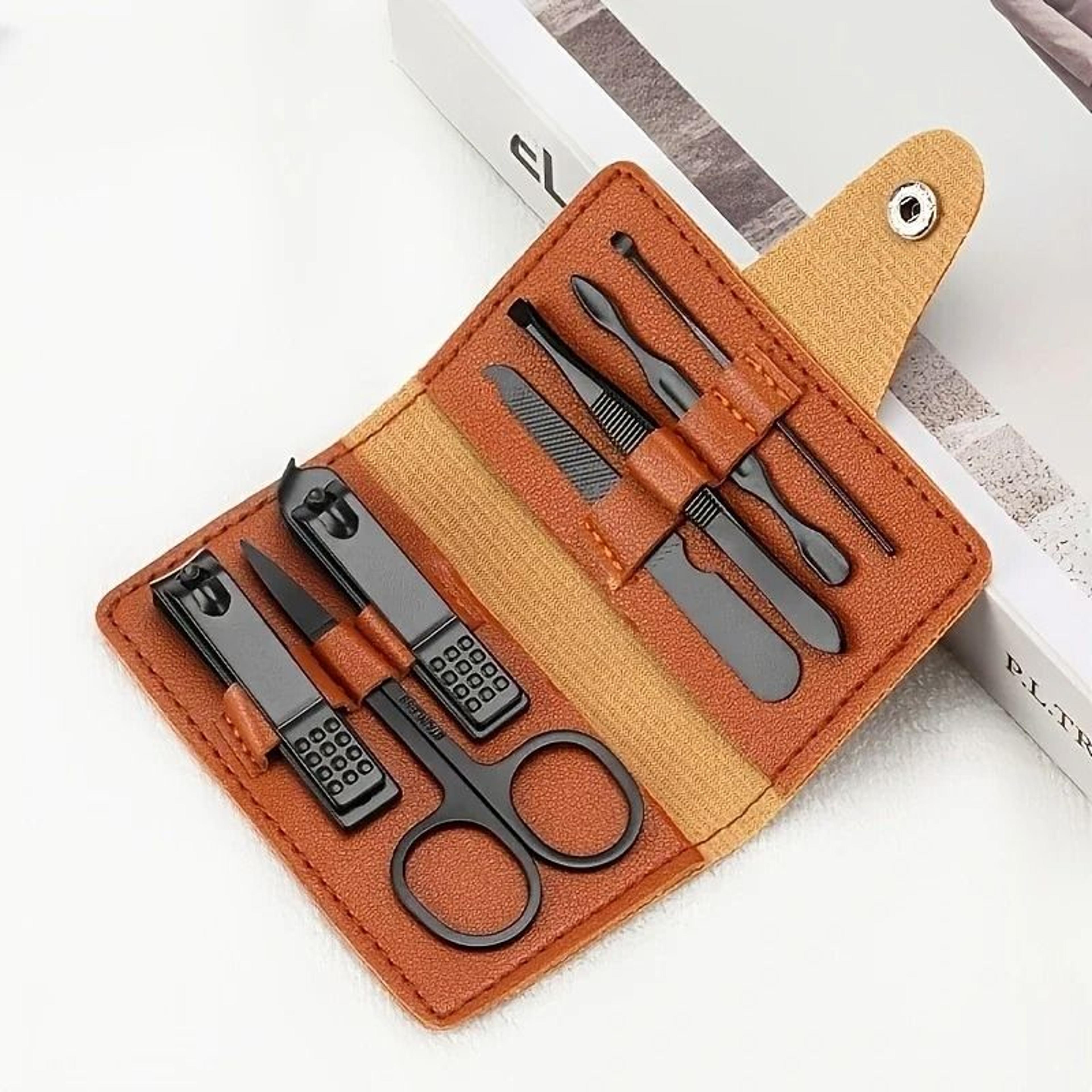 Stainless Steel Grooming Set  High Carbon Concave Blade Clipper With Travel Case 6