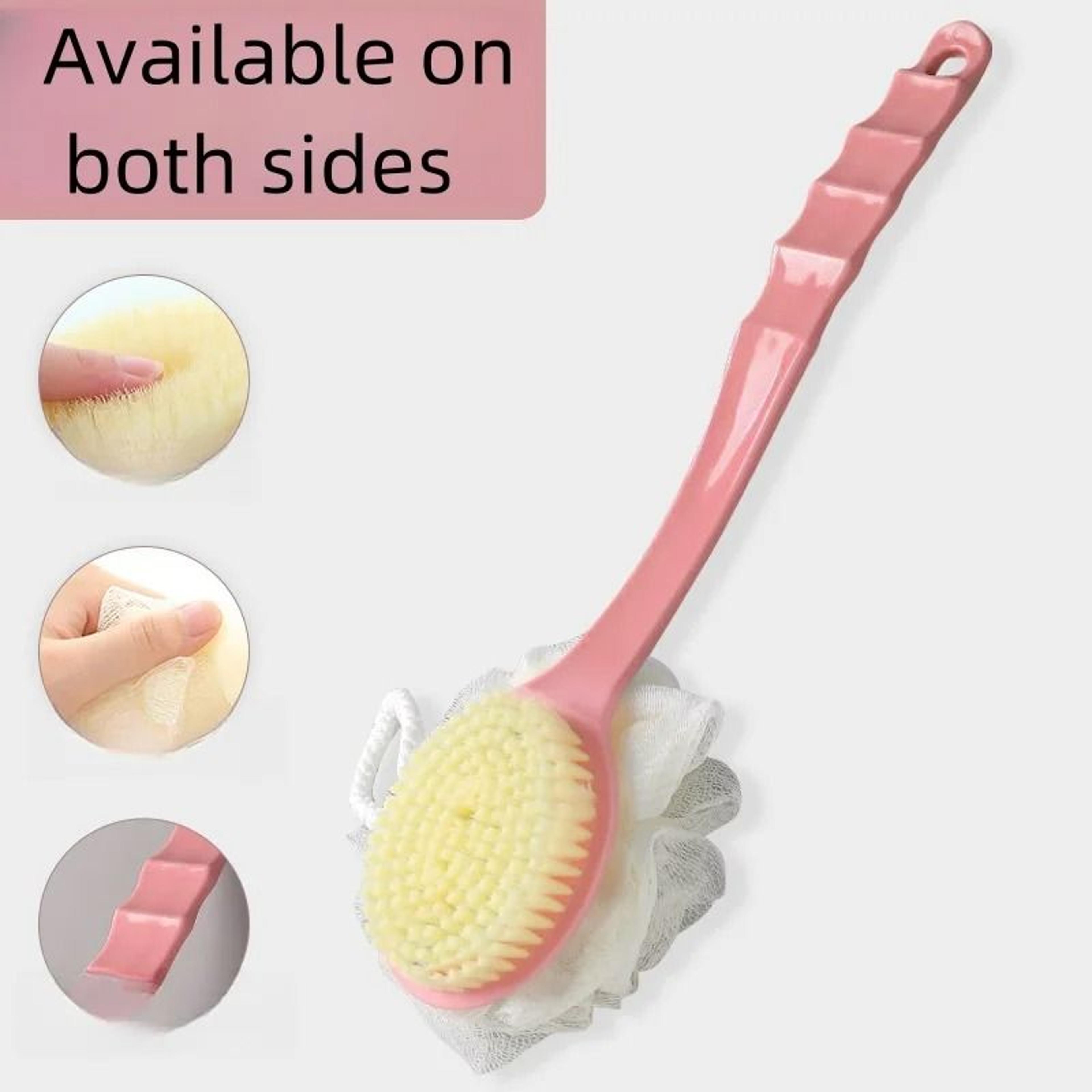 DualPurpose LongHandled Bath Brush With Soft Bristles  Integrated Bath Flower 8