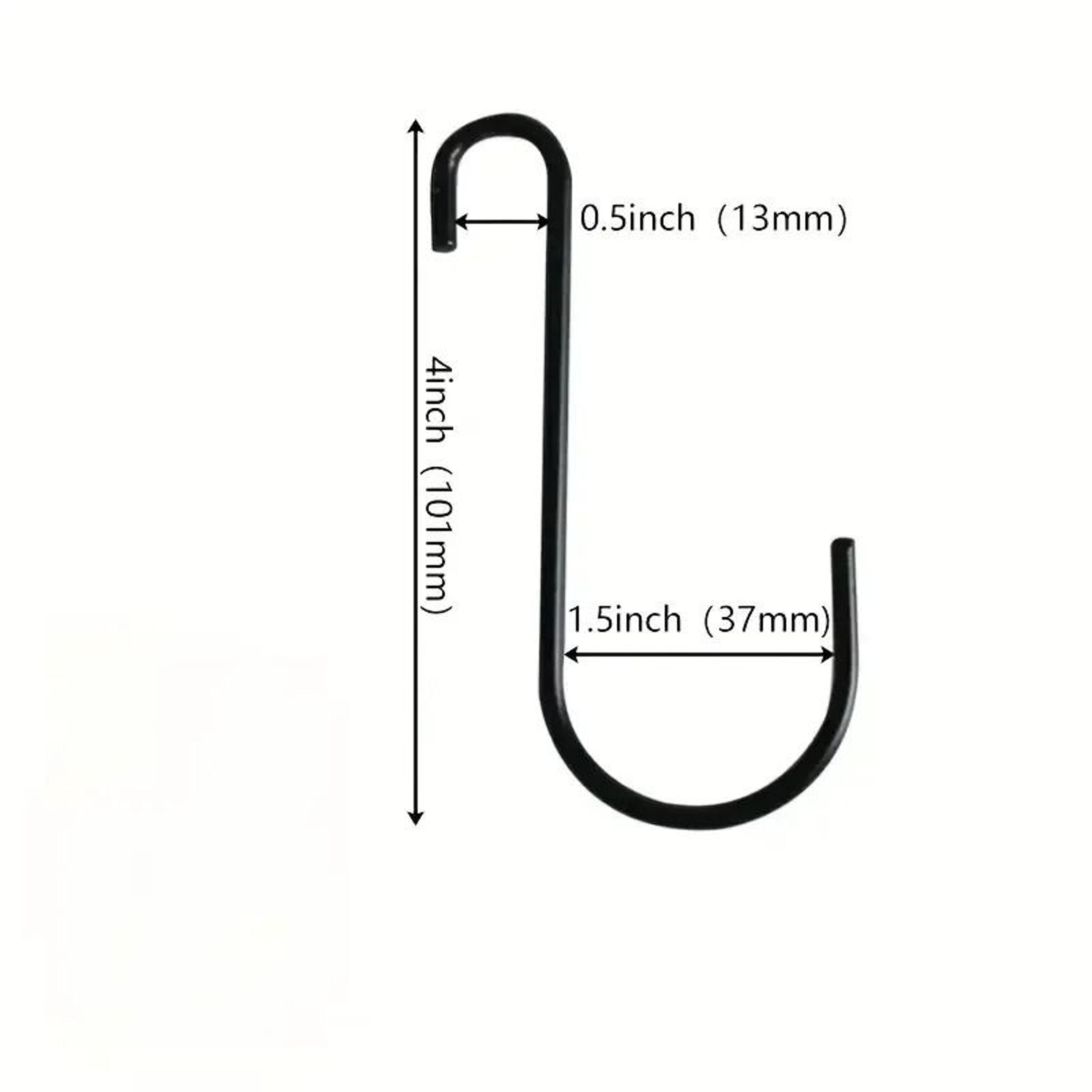 4 HeavyDuty Black Fence Hooks For Hanging Plants Bird Feeders  Lanterns  IndoorOutdoor Use 2