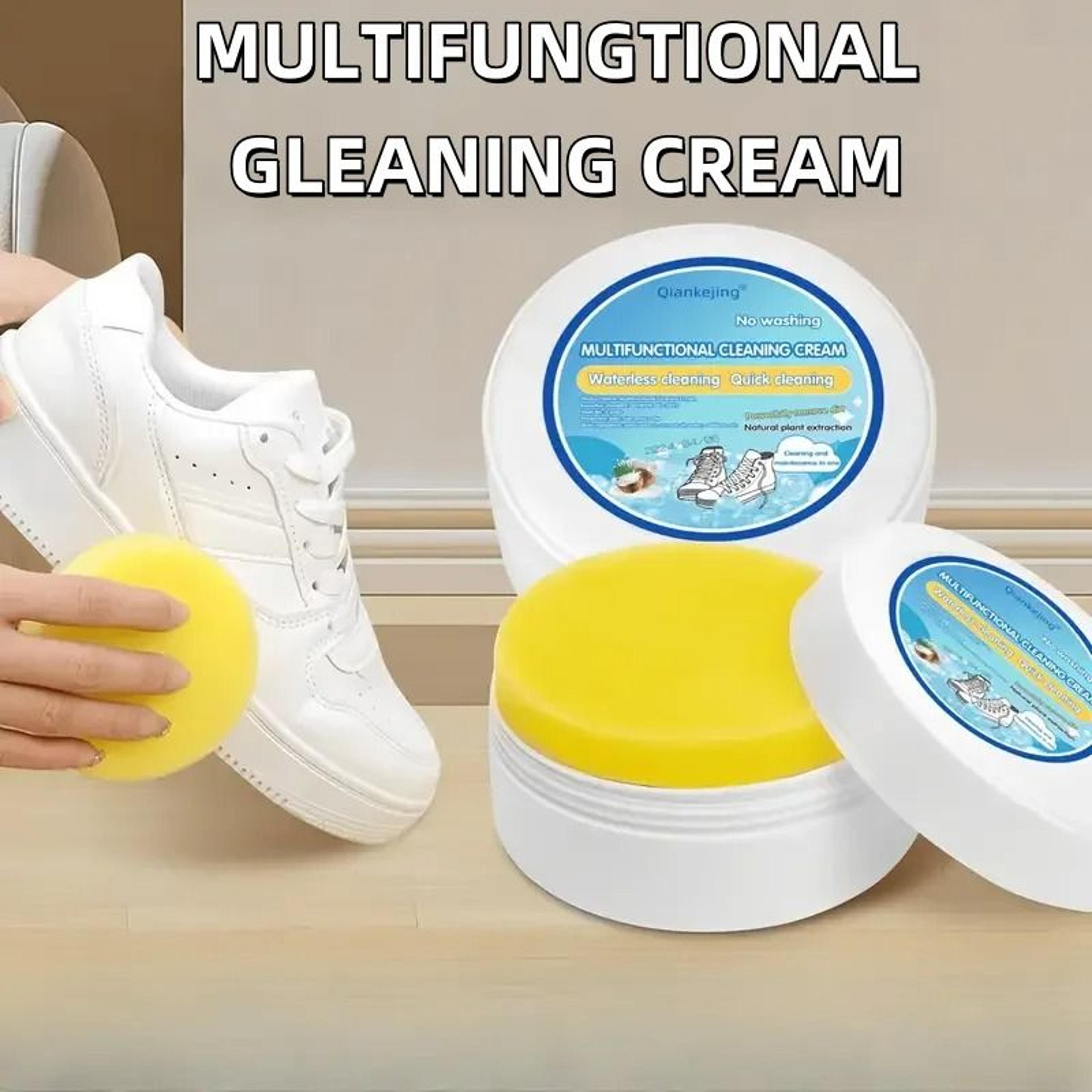 White Shoe Cleaner Paste  MultiPurpose Whitening  Stain Remover For Faux Leather 0