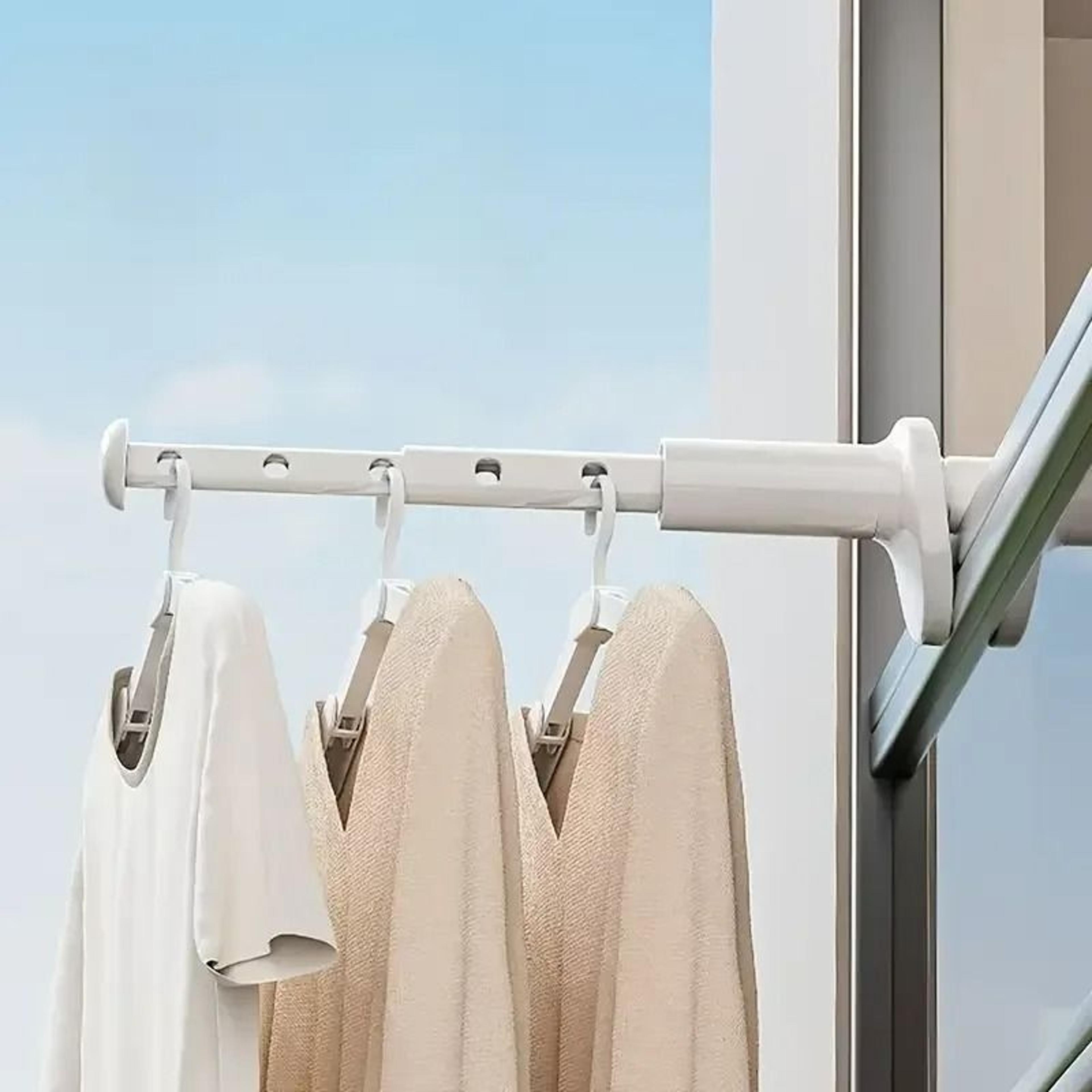 Thickened Portable Folding Hangers  Extendable Travel Clothes Drying Rack 5