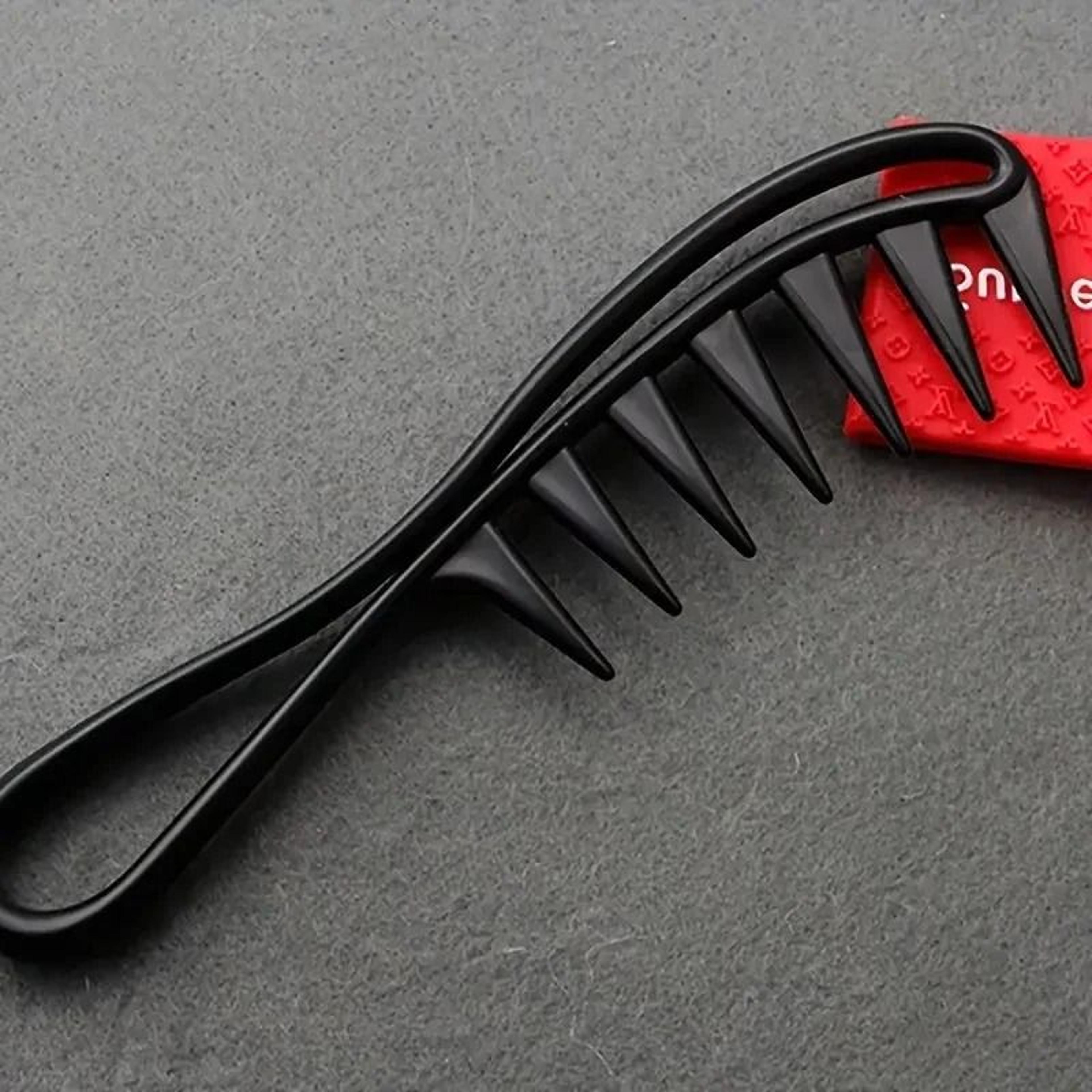 Hairdressing Comb For Men  Black WideTooth Massage Comb For Styling 5