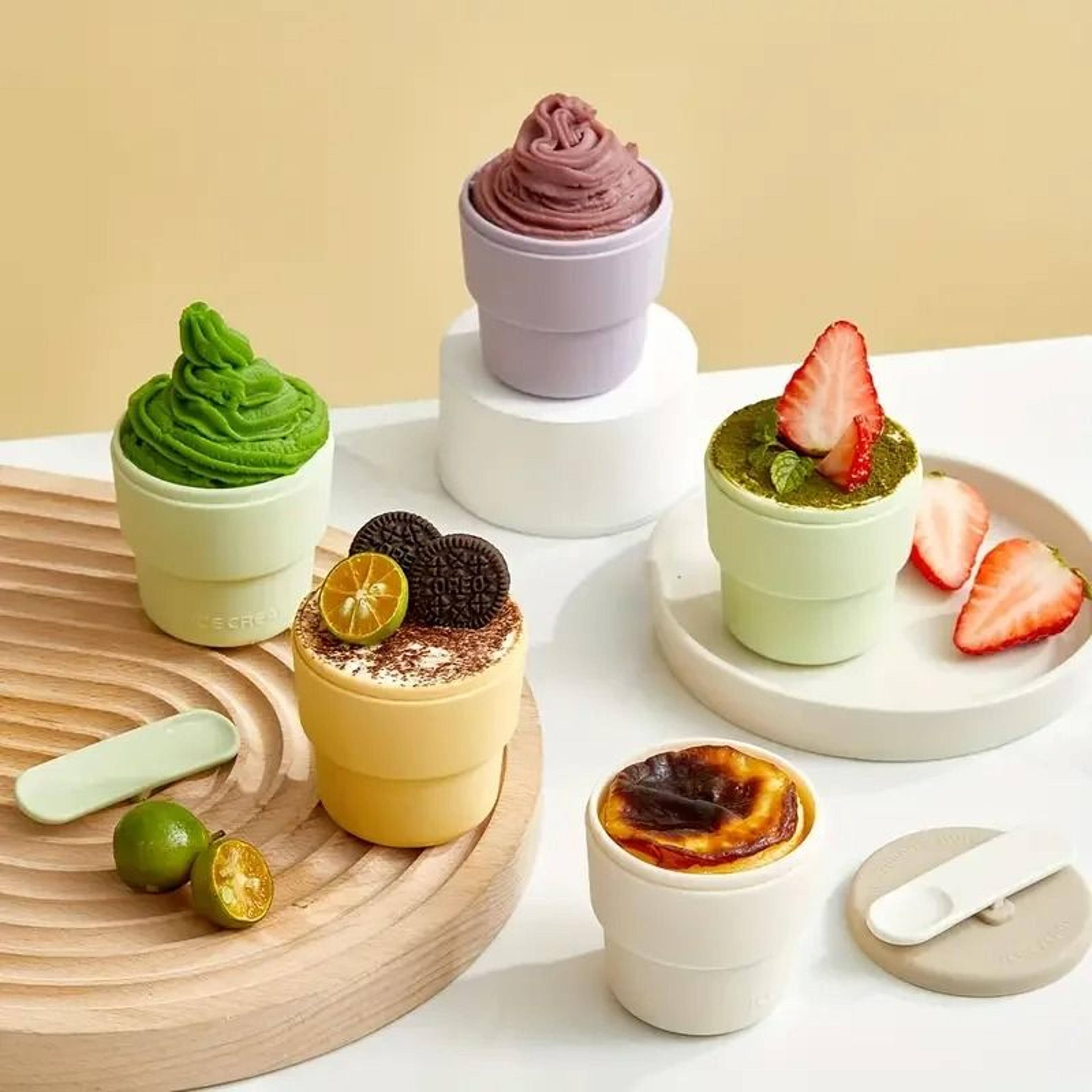 Silicone Ice Cream Cups  BPAFree Freezer  Oven Safe 0