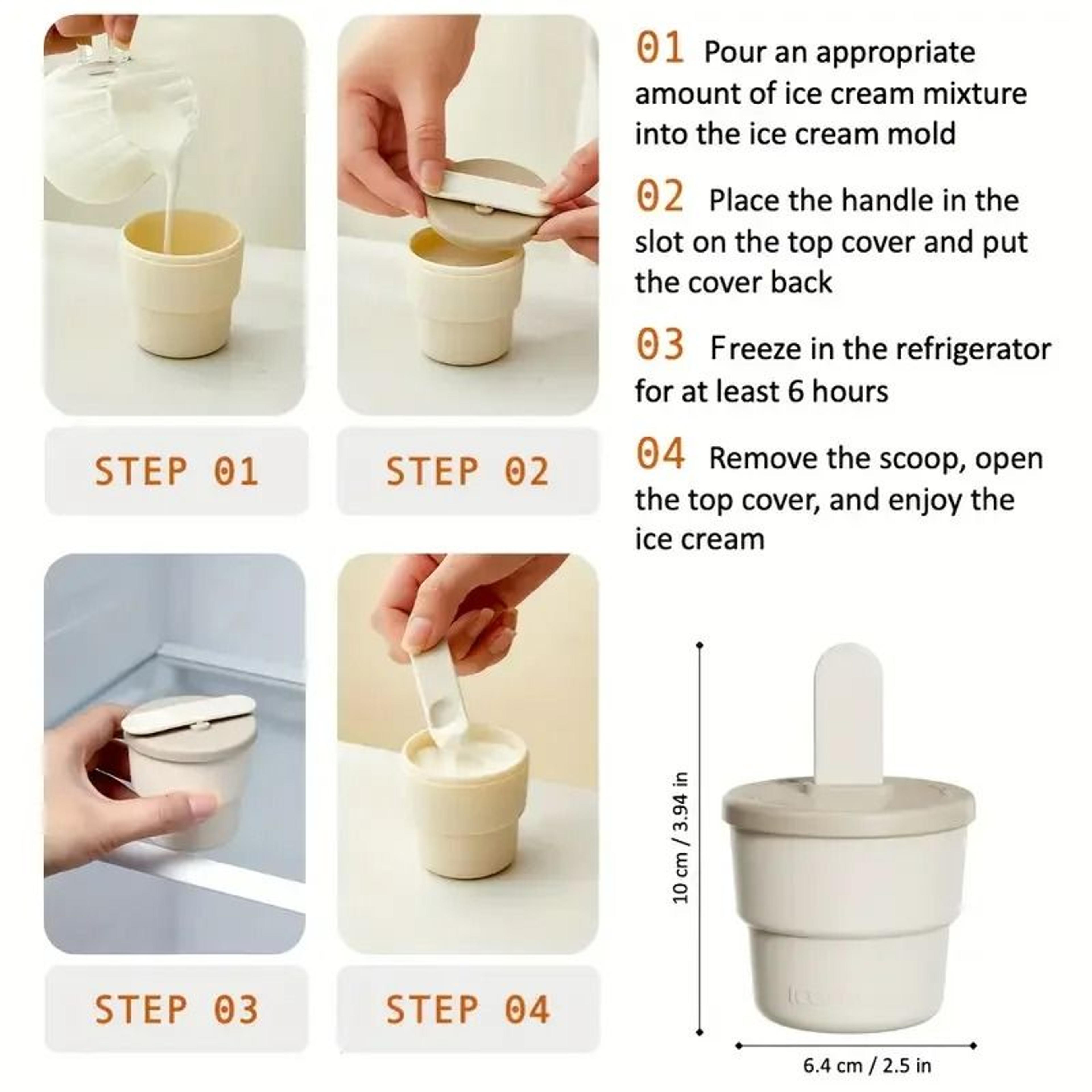 Silicone Ice Cream Cups  BPAFree Freezer  Oven Safe 2