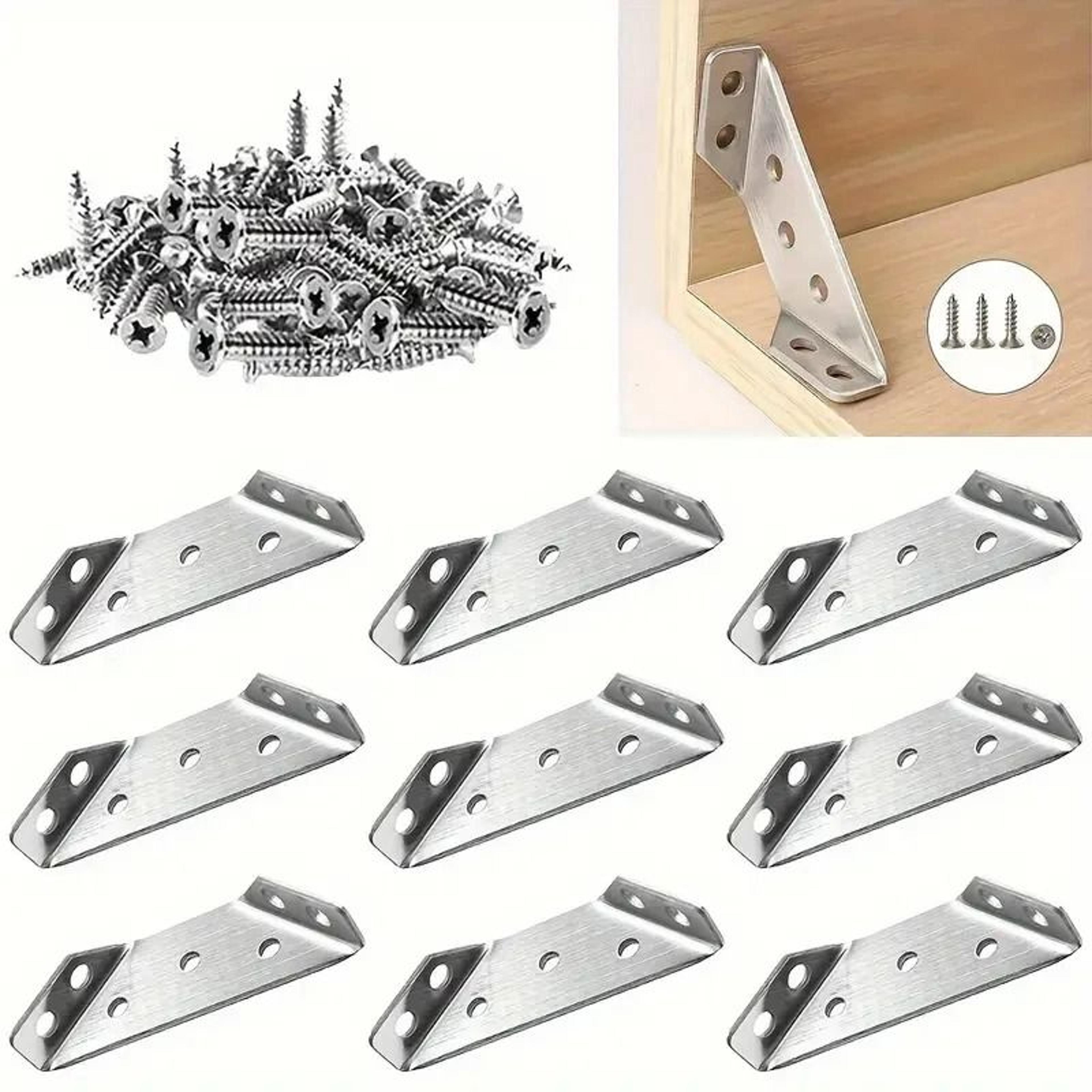 HeavyDuty Stainless Steel Corner Brackets  90 Angle Support For Furniture 5