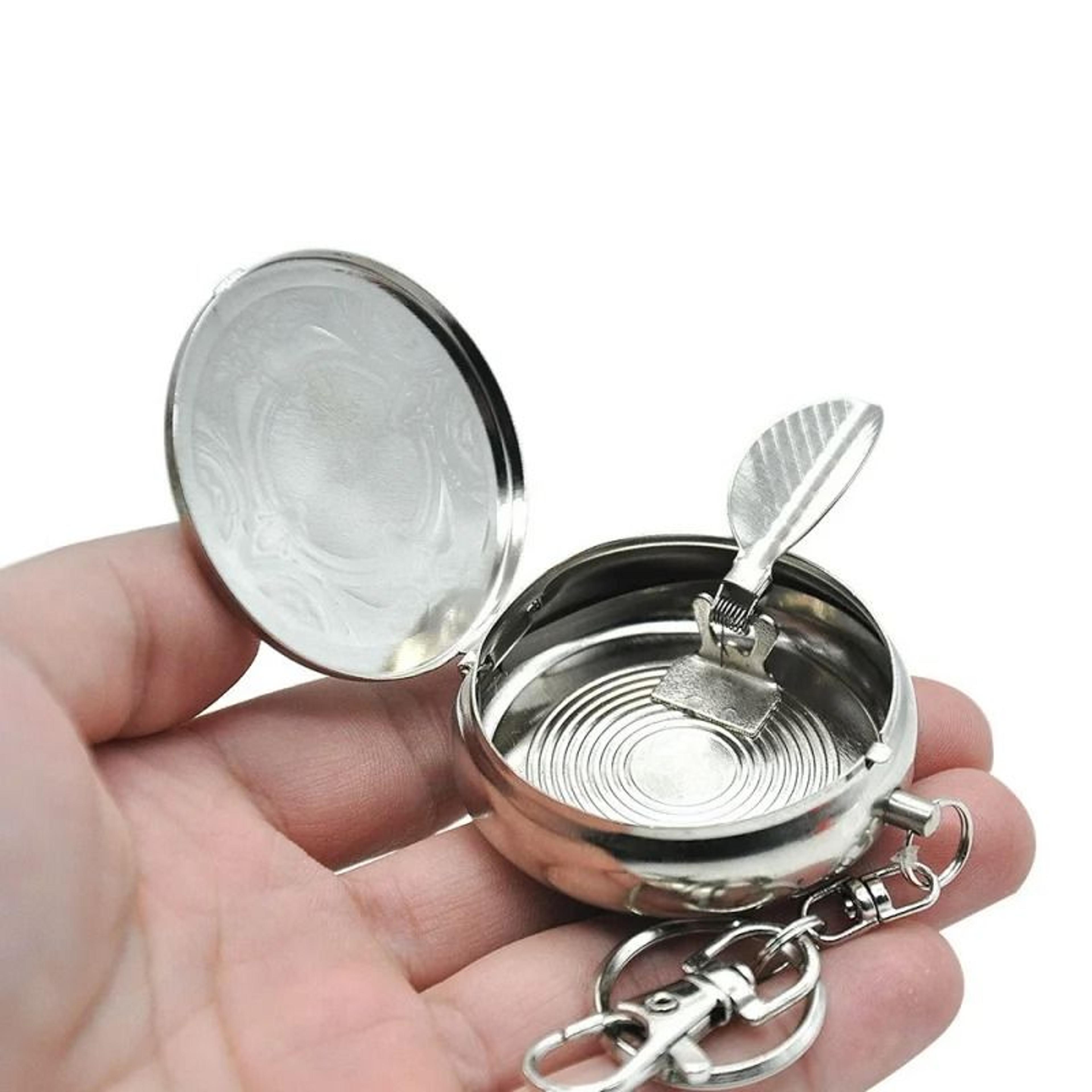 Portable Pocket Watch Model Ashtray  Elegant Metal Key Chain Mini Ashtray 5