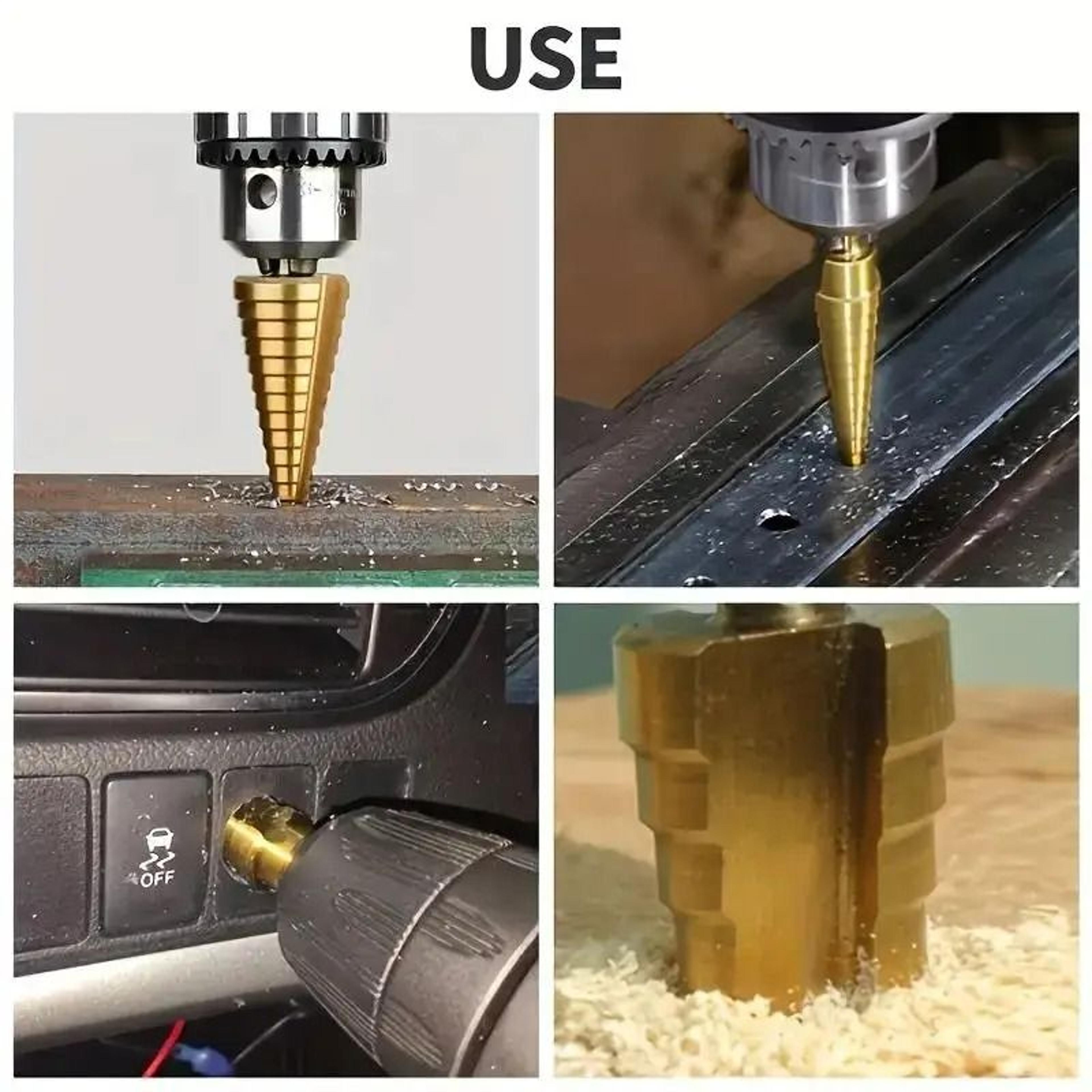 Step Drill Kit  HighSpeed MultiSize Drilling For Wood  Metal 3