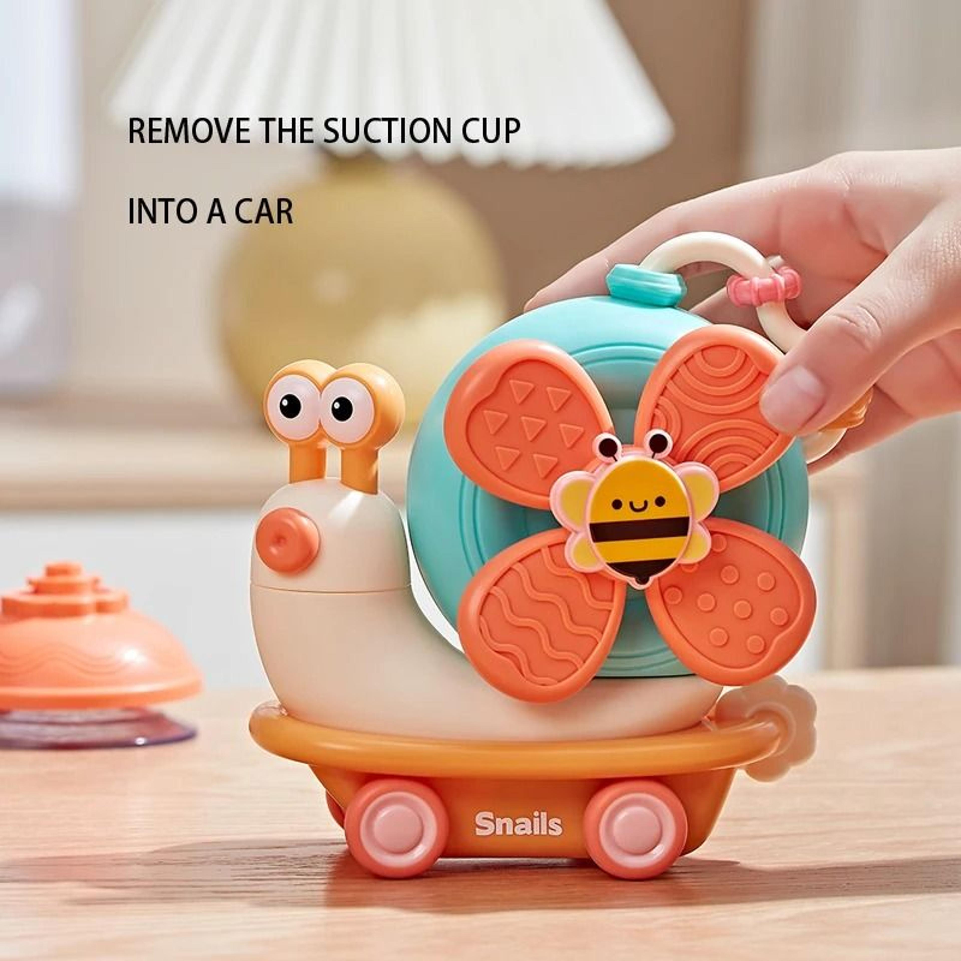 Snail Windmill Suction Spinner  Montessori Sensory Toy For Babies  Toddlers 4