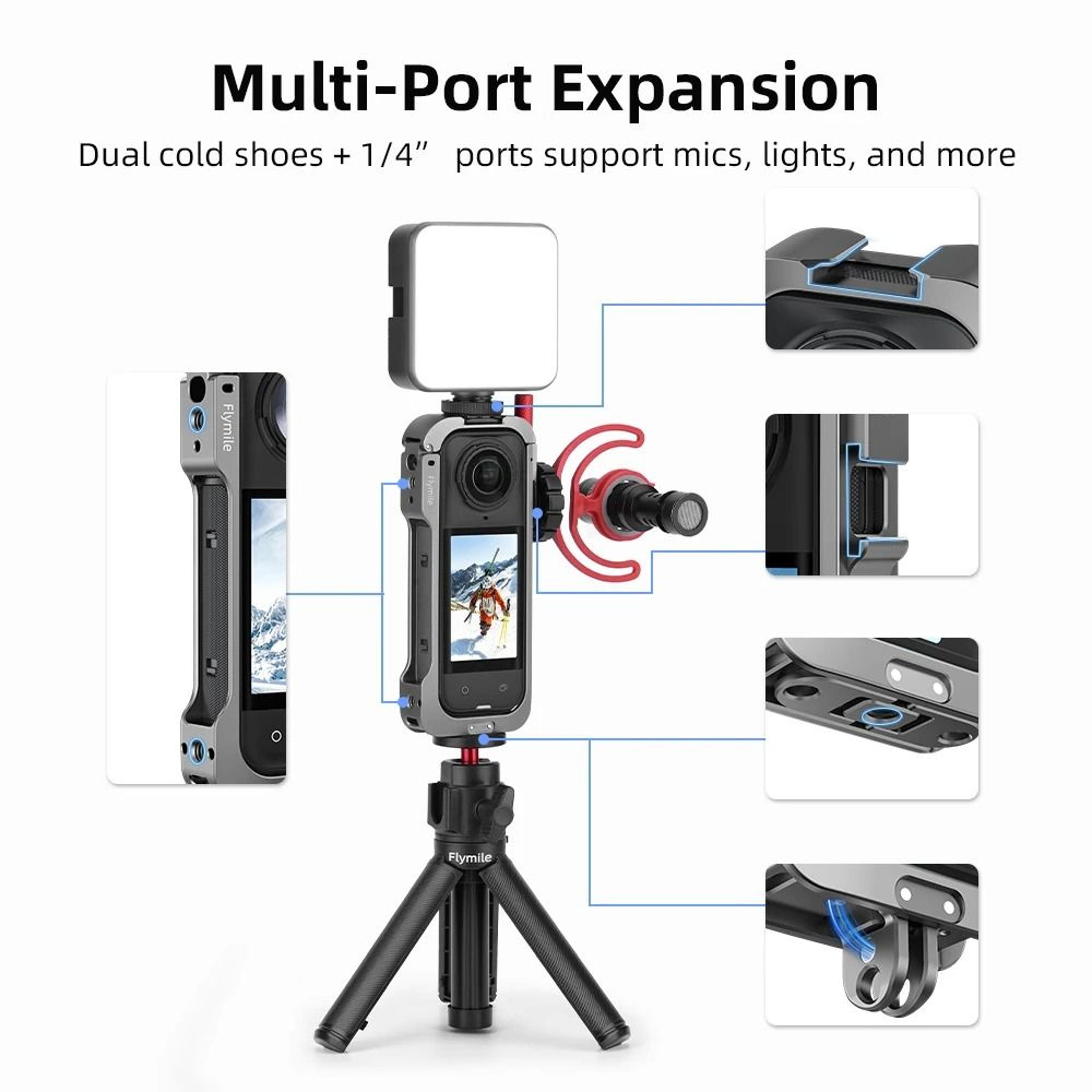 Metal Cage Protective Case  Premium Aluminum Expansion Frame For 360 Action Cameras 1