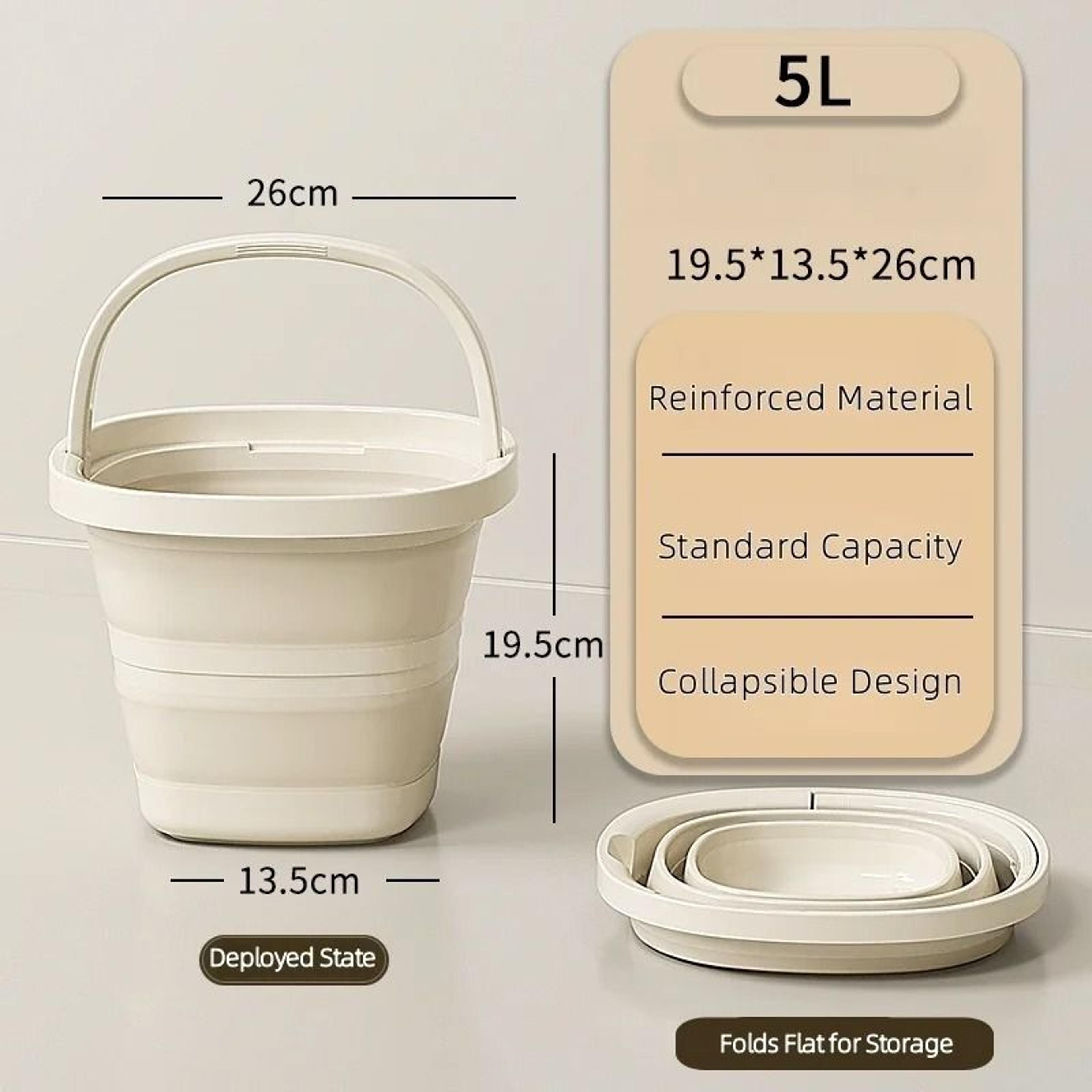 Collapsible Car Wash Bucket  UltraFlat Design  HighCapacity Detailing Tool 7