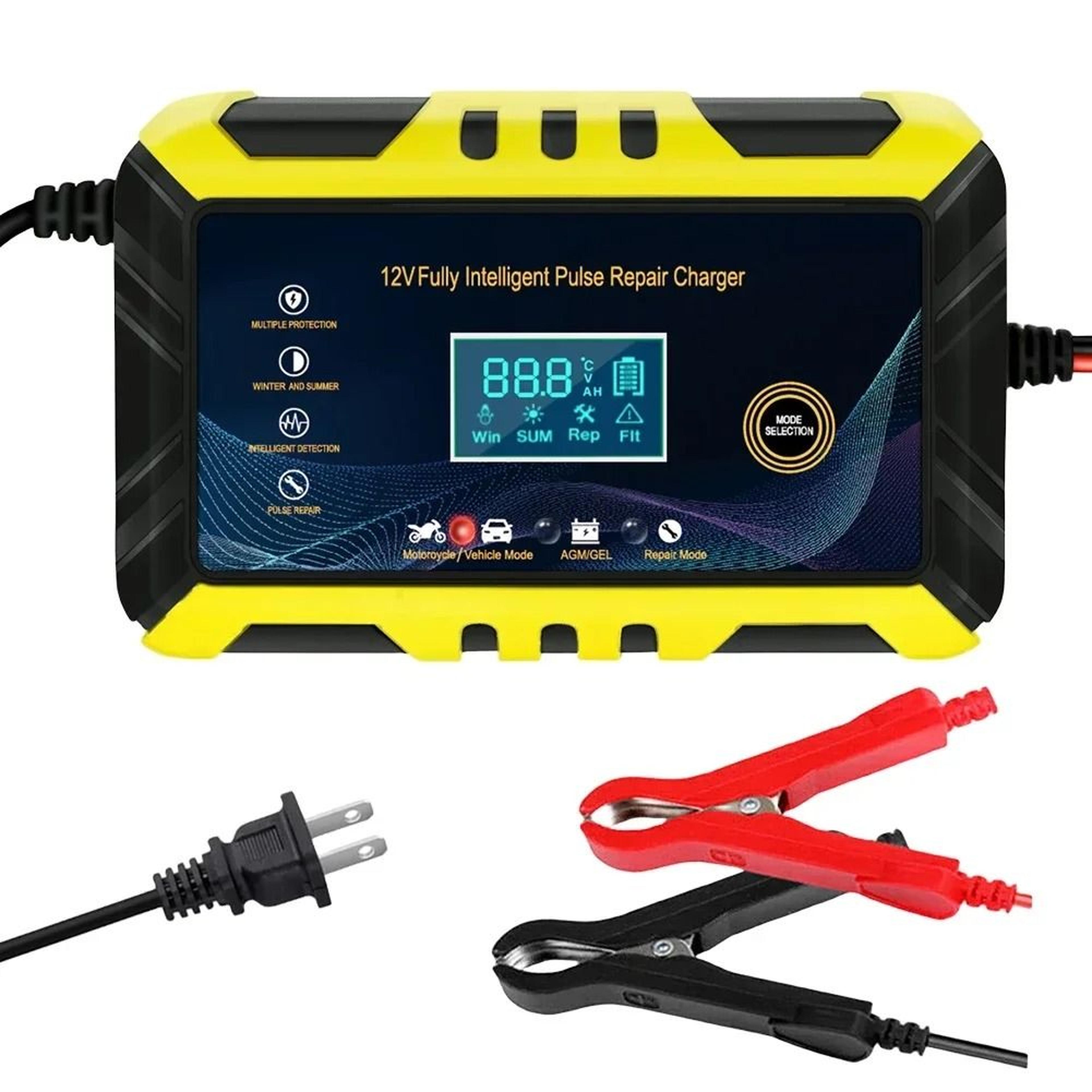 12V 6A Intelligent Pulse Repair Battery Charger  Smart Automatic Power For Auto  Motorcycle 9