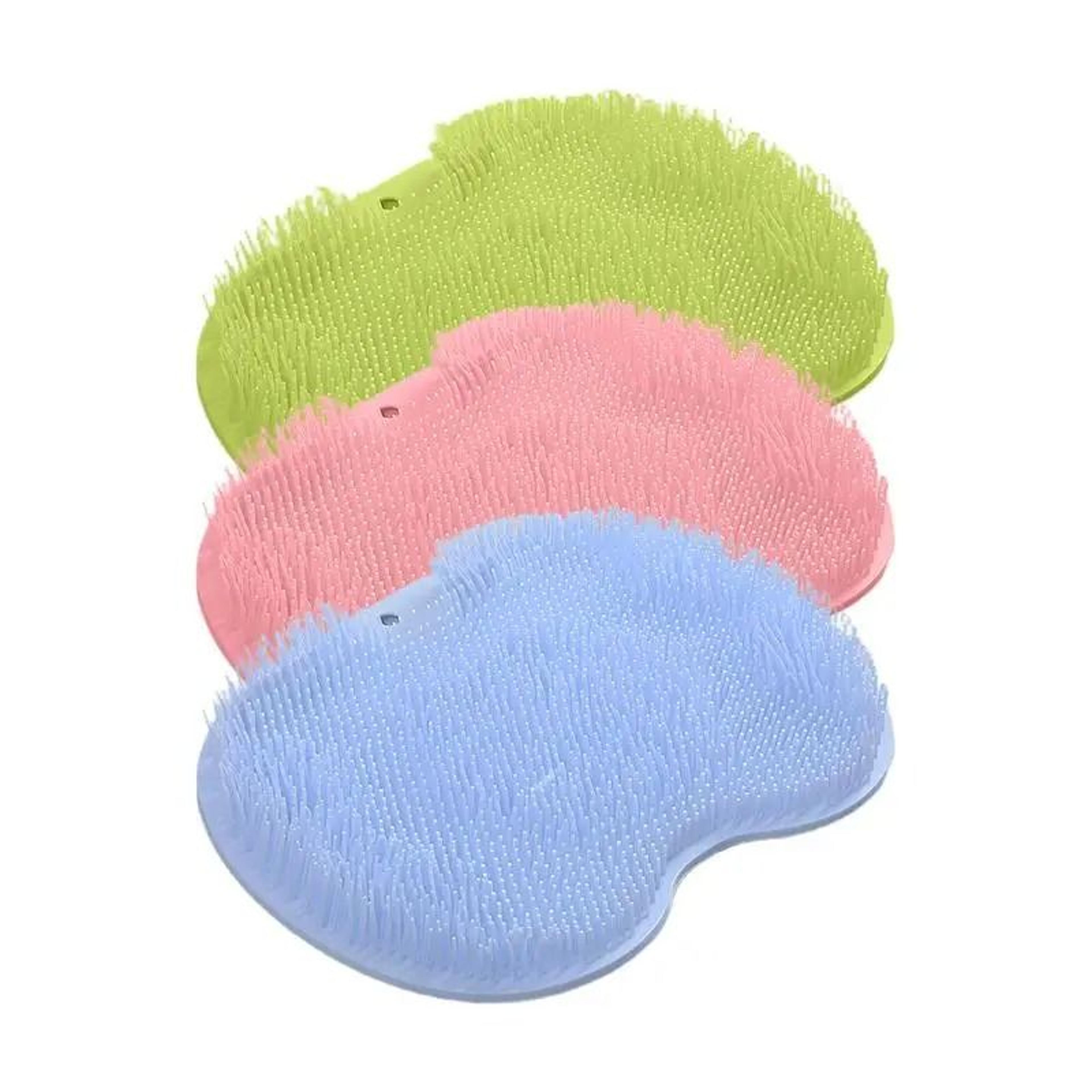 Silicone Shower Massage Pad  WallMounted Back Scrubber  Foot Wash Mat 4
