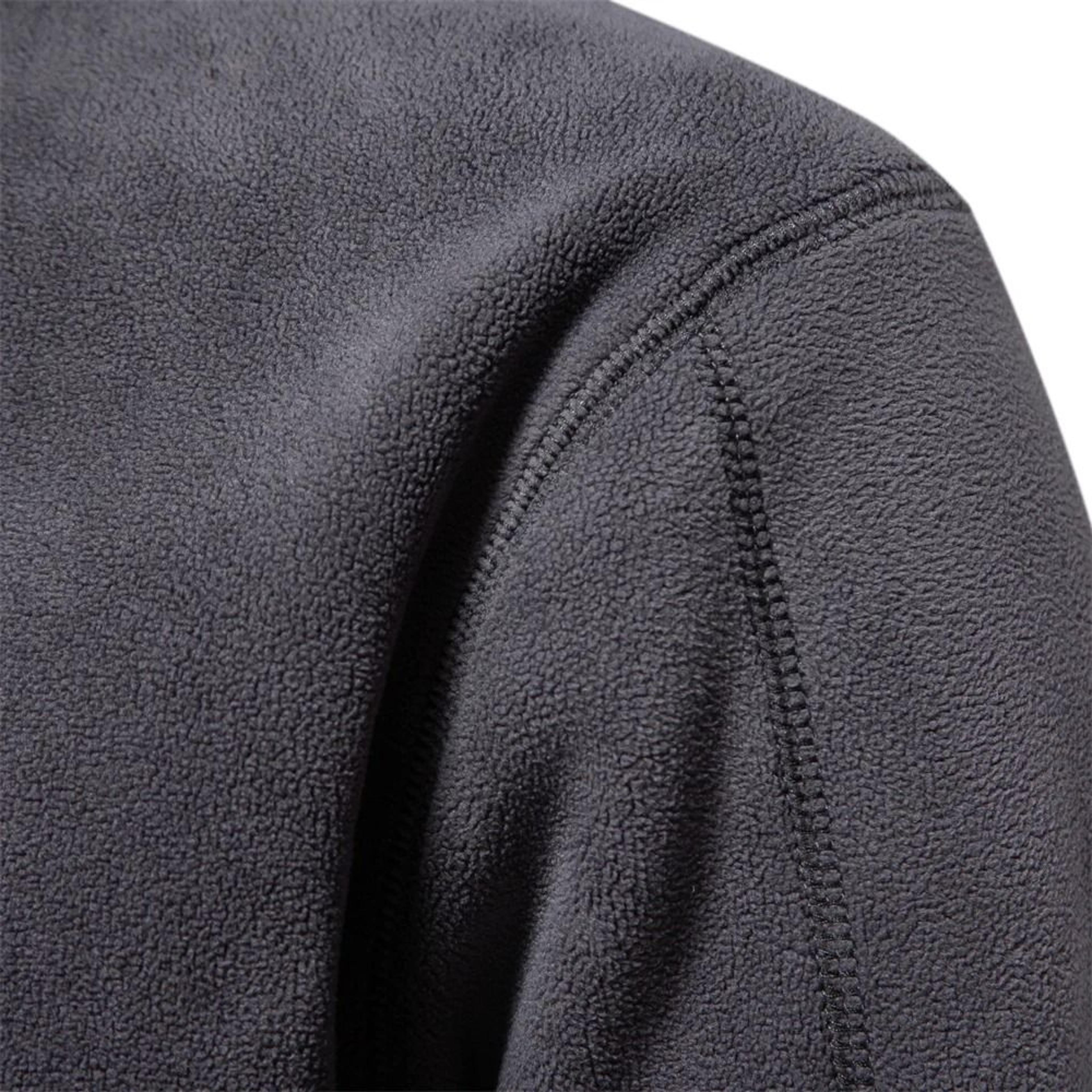 Quality Thickened Warm Fleece Jacket  Mens Zipper Neck Soft Shell Pullover 3
