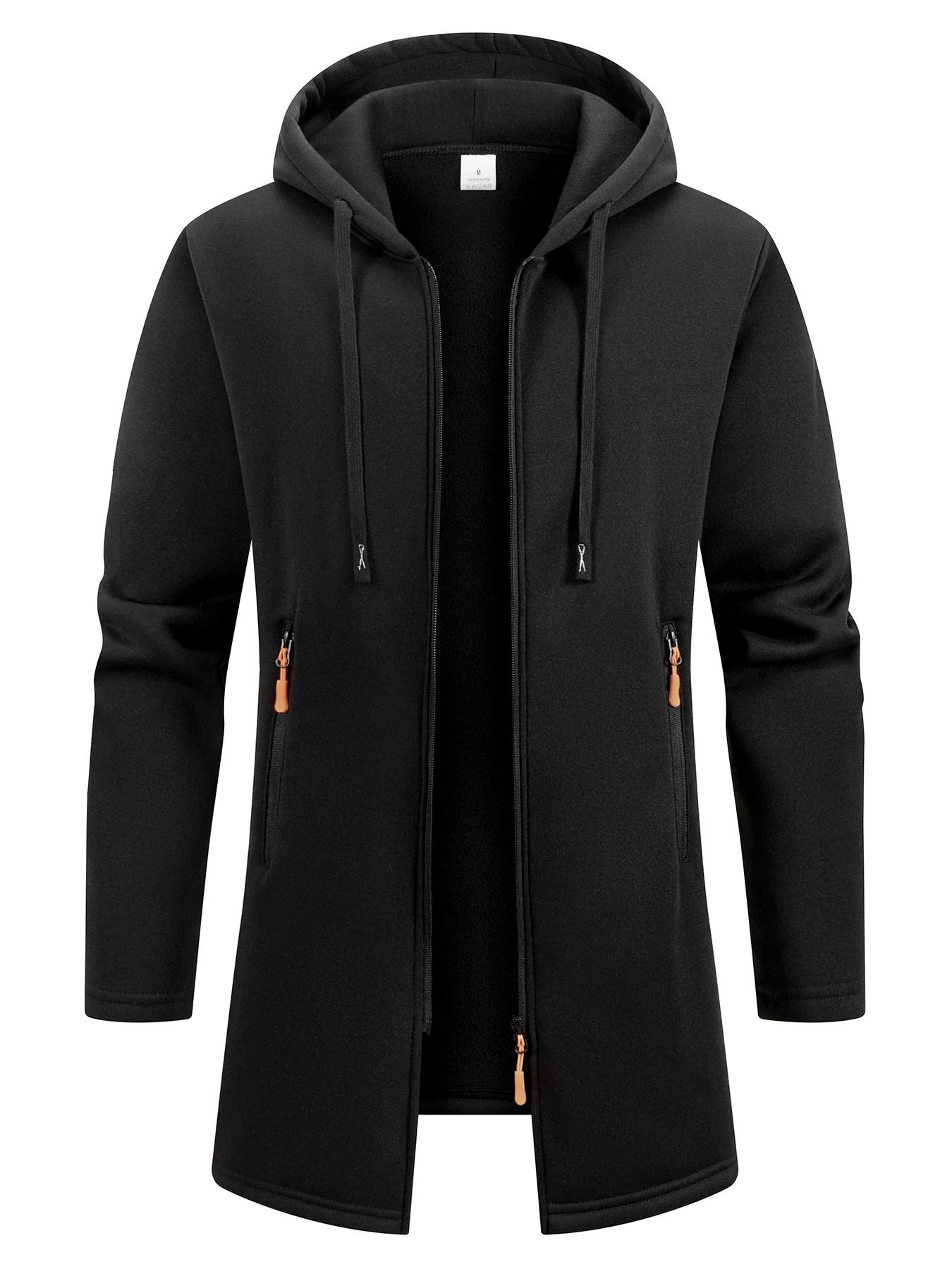 New Streetwear Mens Long Sleeve Sweatshirt  Oversized Winter Warm Jacket Coat 0
