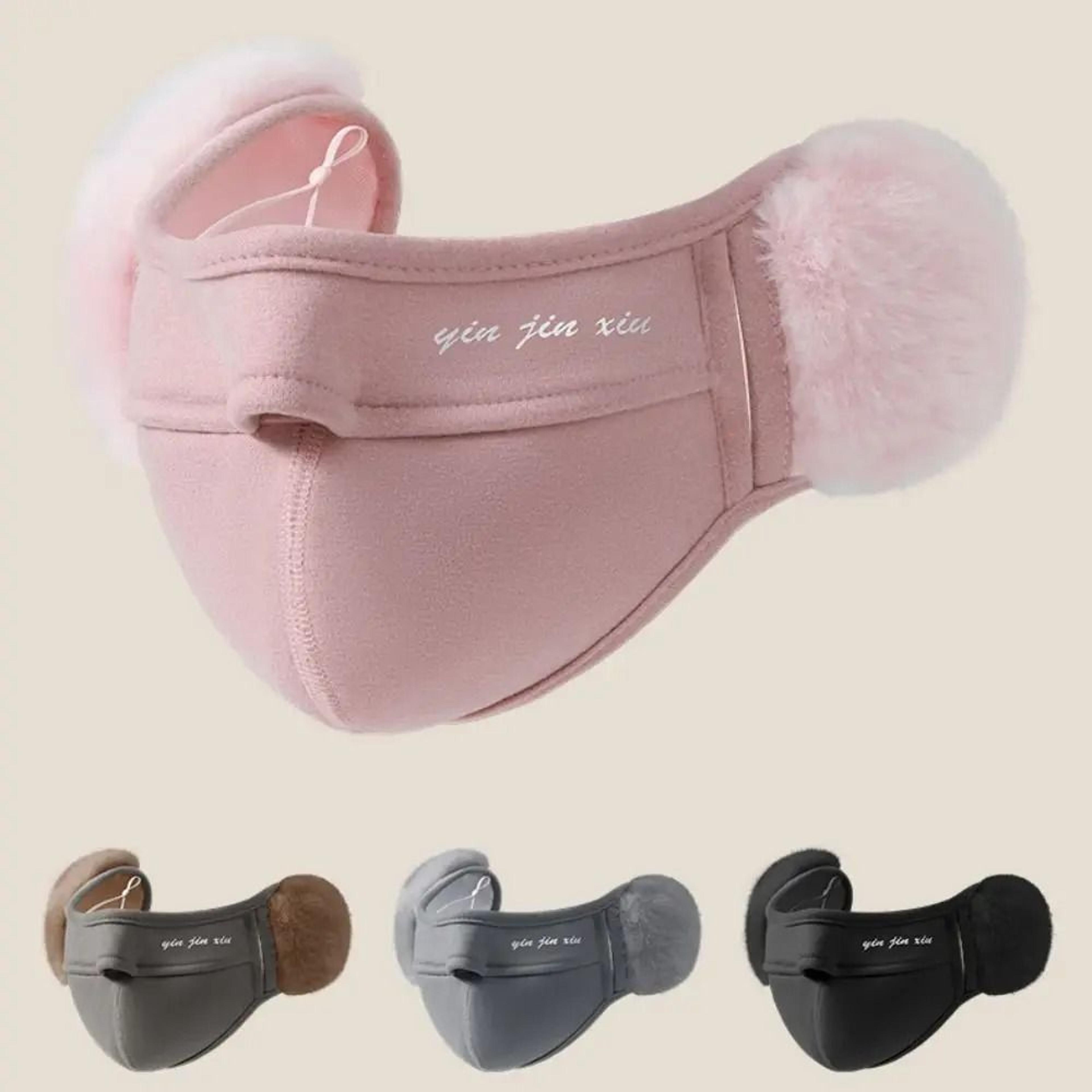 winter warm thermal earmuffs mask – windproof fleece earflap wrap