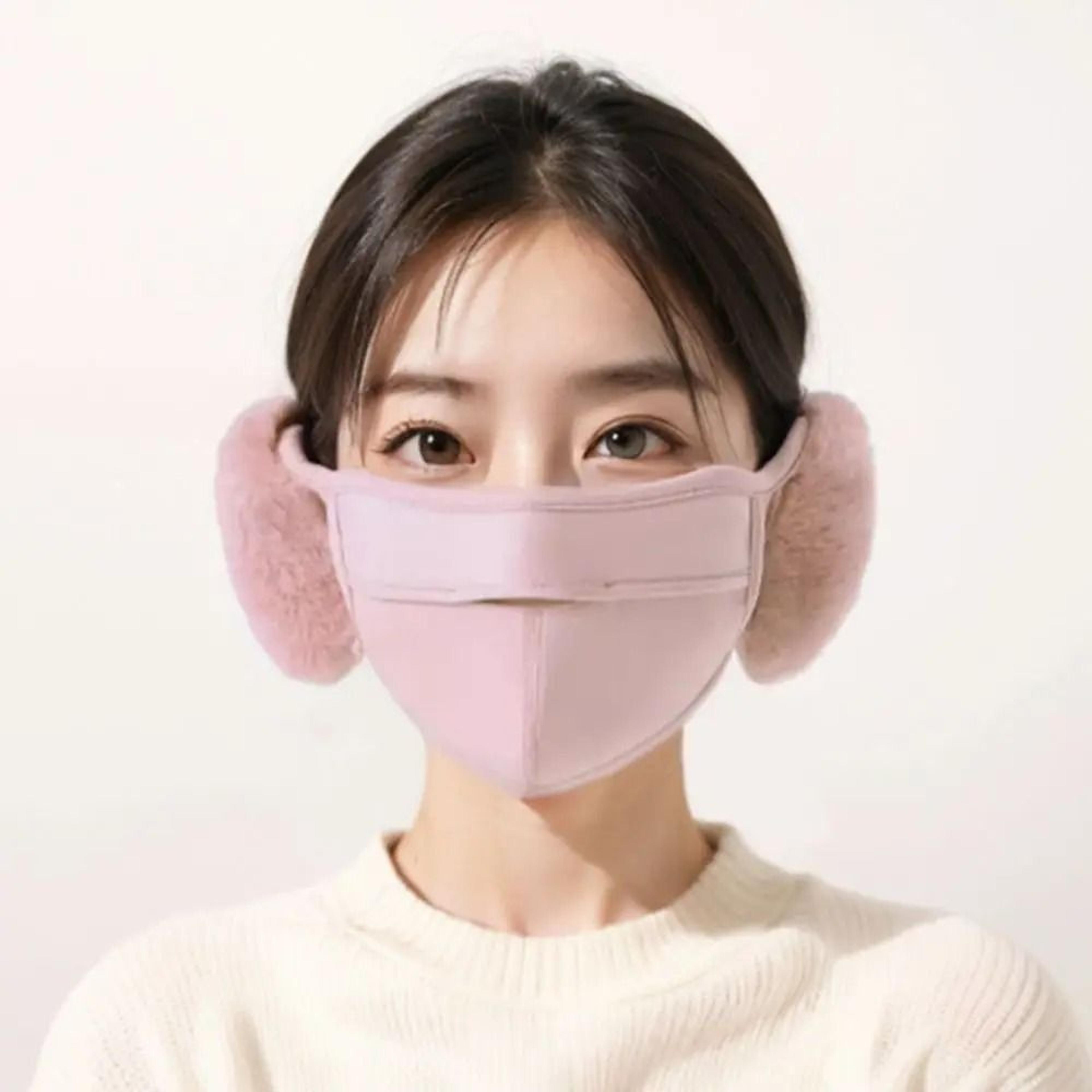 Winter Warm Thermal Earmuffs Mask  Windproof Fleece Earflap Wrap 2