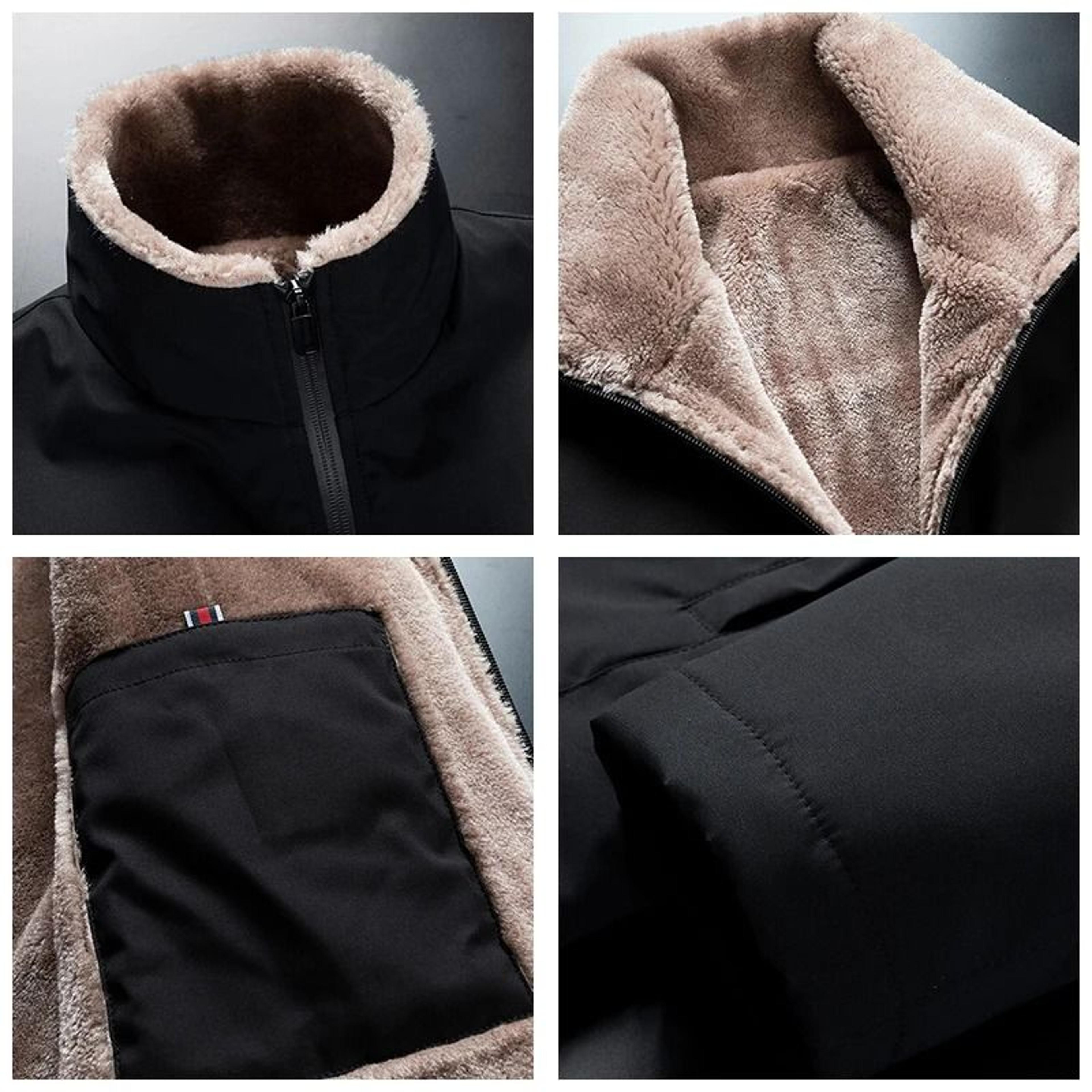 Winter Windproof Thick Fleece Jacket  Mens Classic Outdoor Outwear 4