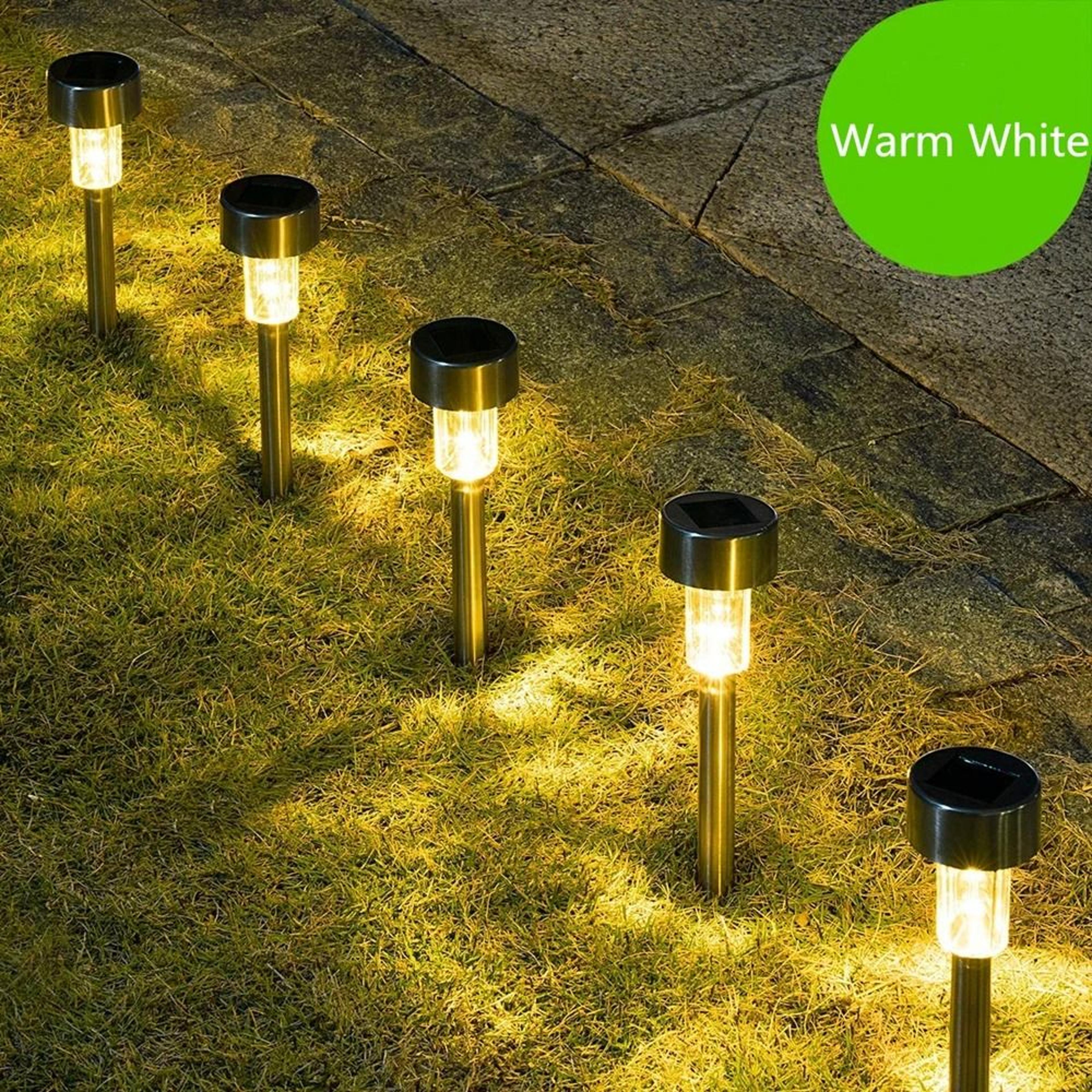 10Pcs Solar Outdoor Garden Lights  Waterproof Decorative Landscape Path Lamps 6