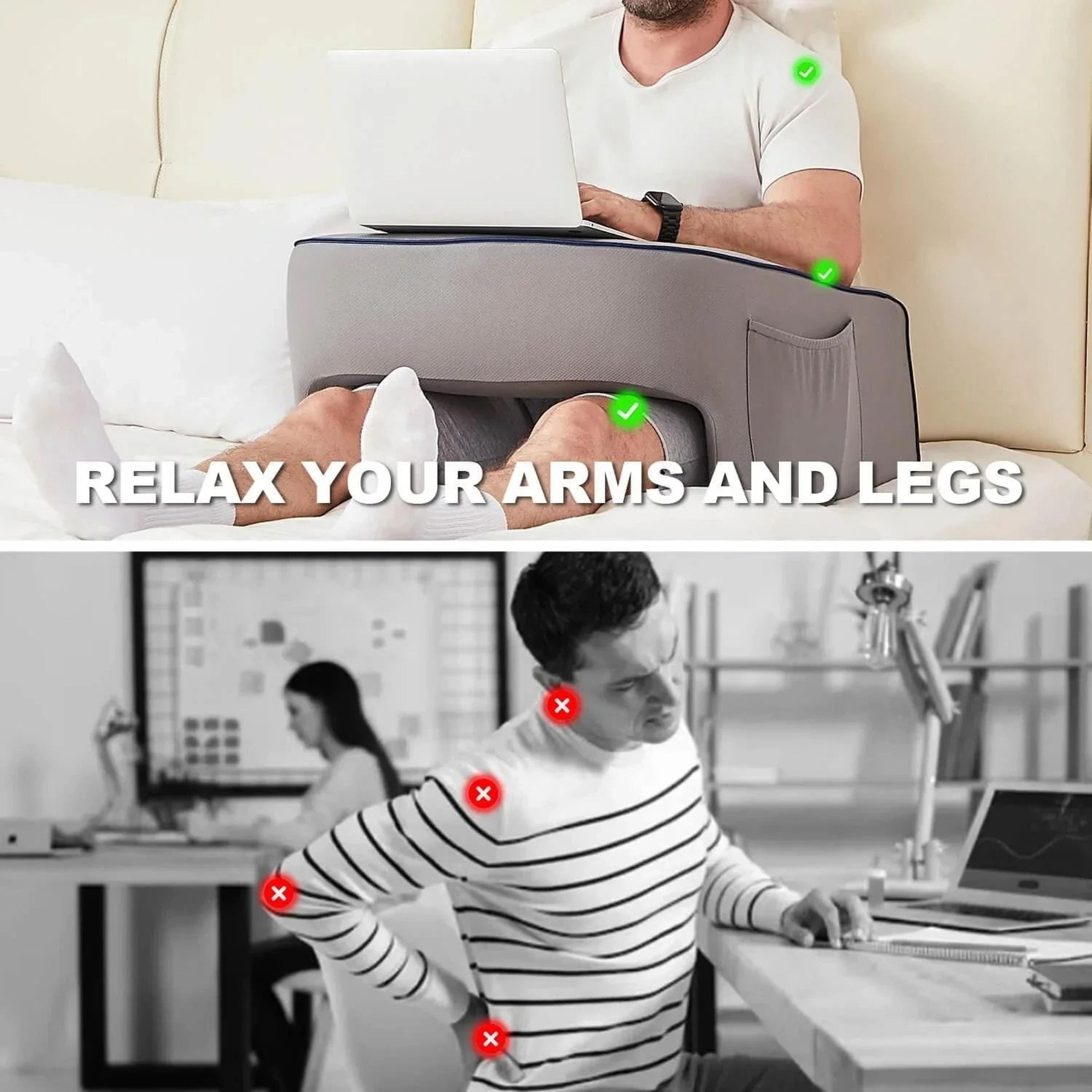 Ergonomic Memory Foam Support Pillow  MultiPurpose Rest For Gaming Reading And Working 1