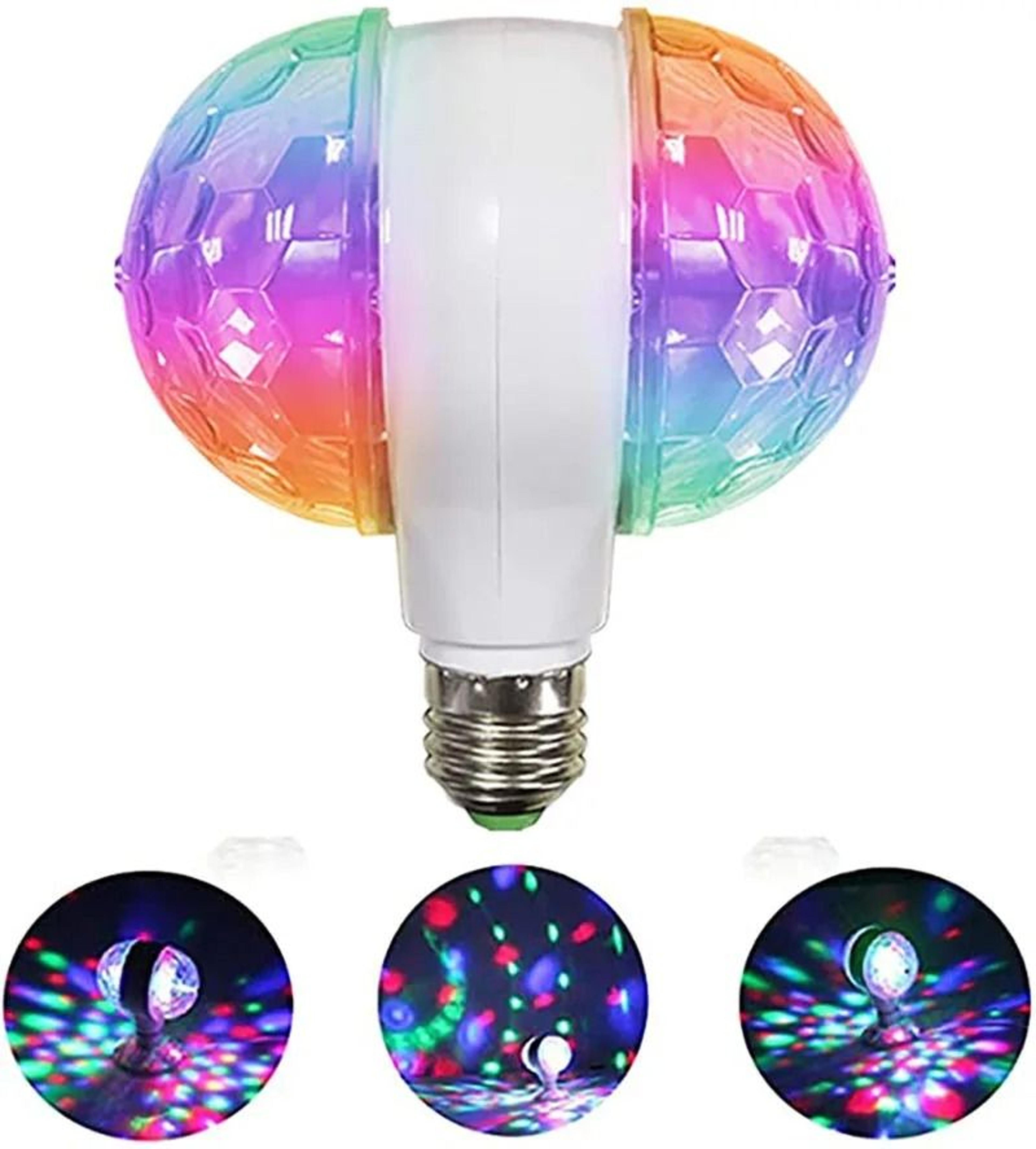Rotating DualHead Colorful Stage Bulb  E27 LED Magic Disco Light For Parties And Holidays 1