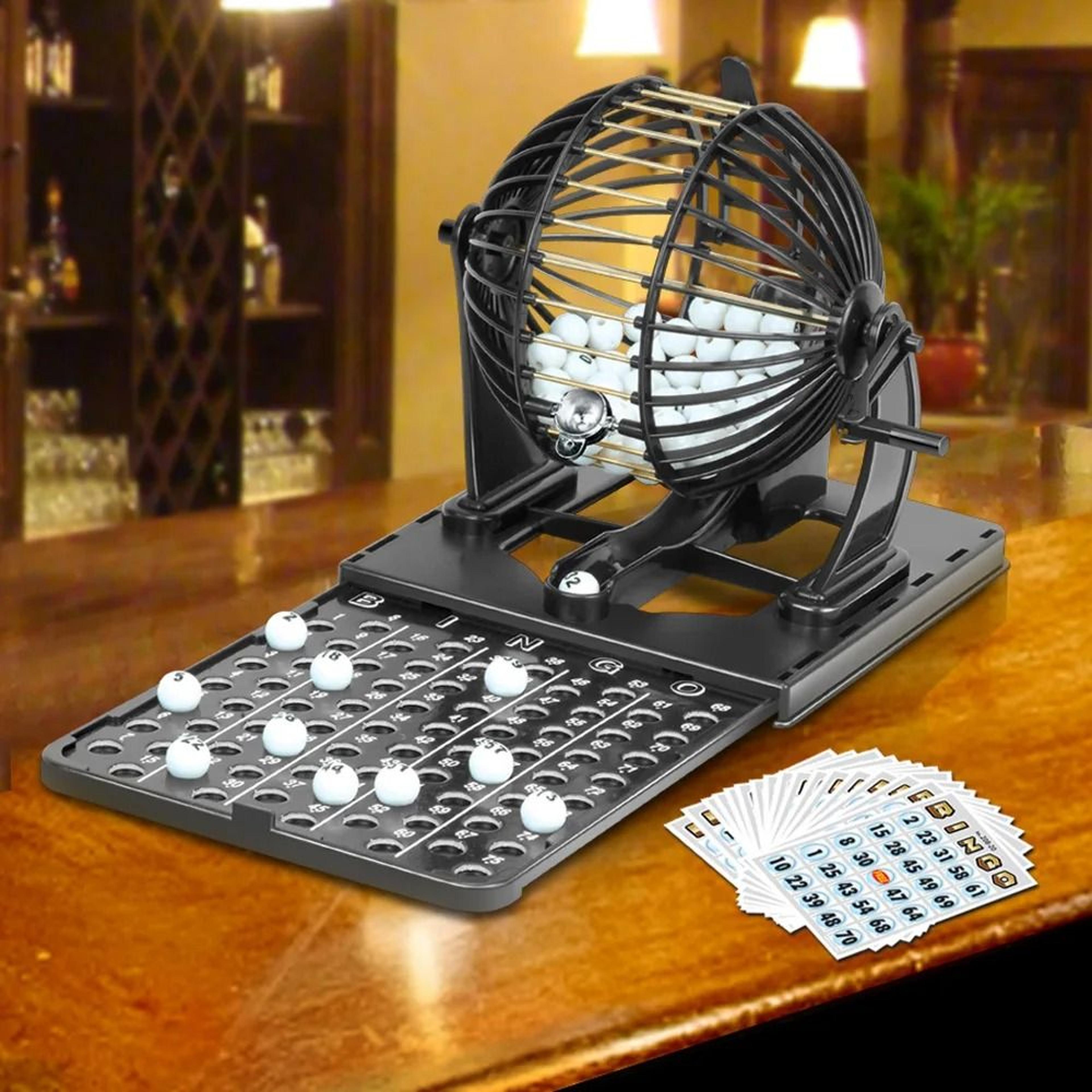 Classic Tabletop Bingo Cage Set  Rotating Lottery Machine For Family  Party Entertainment 0
