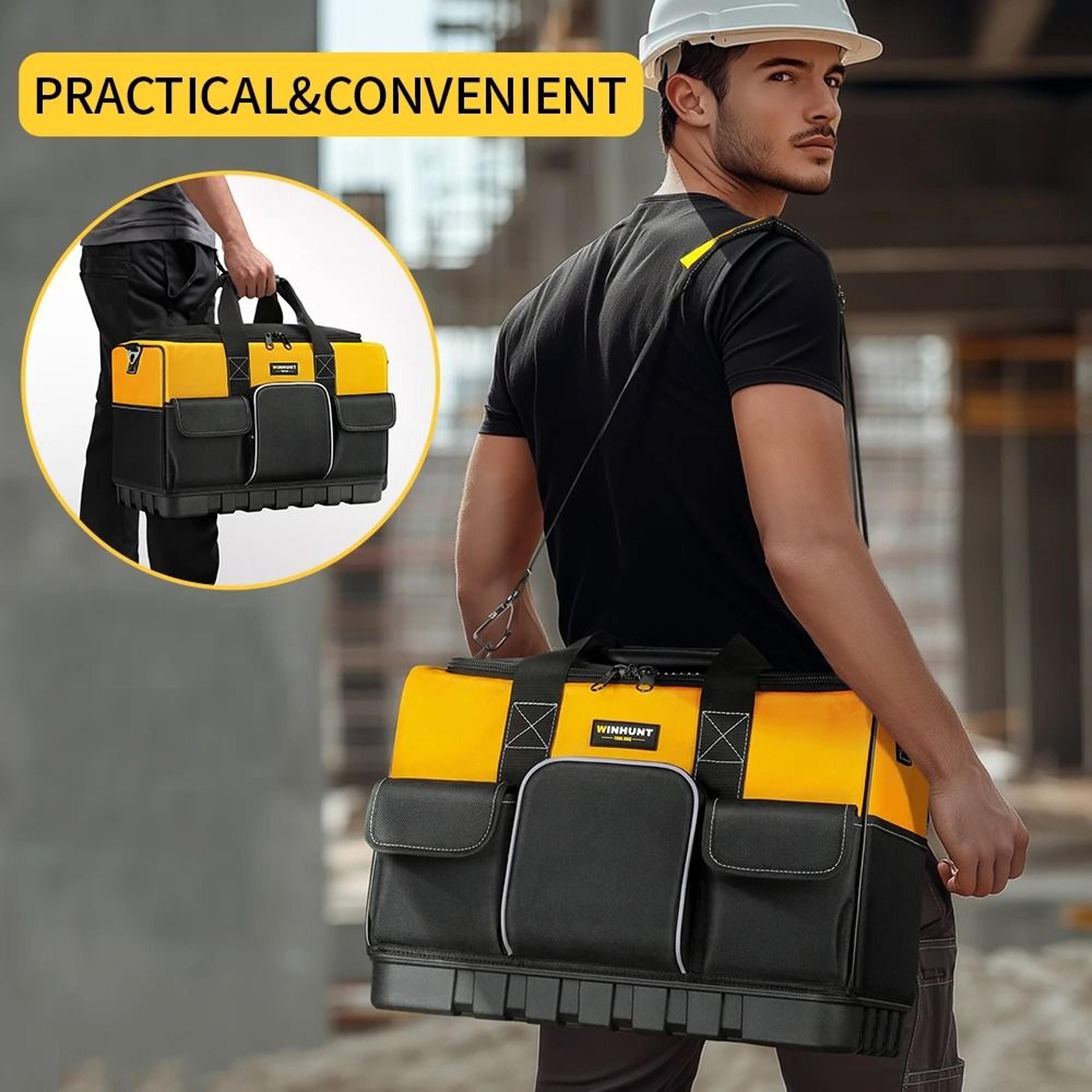 HeavyDuty Tool Bag  Wide Mouth Storage With Waterproof Base 1