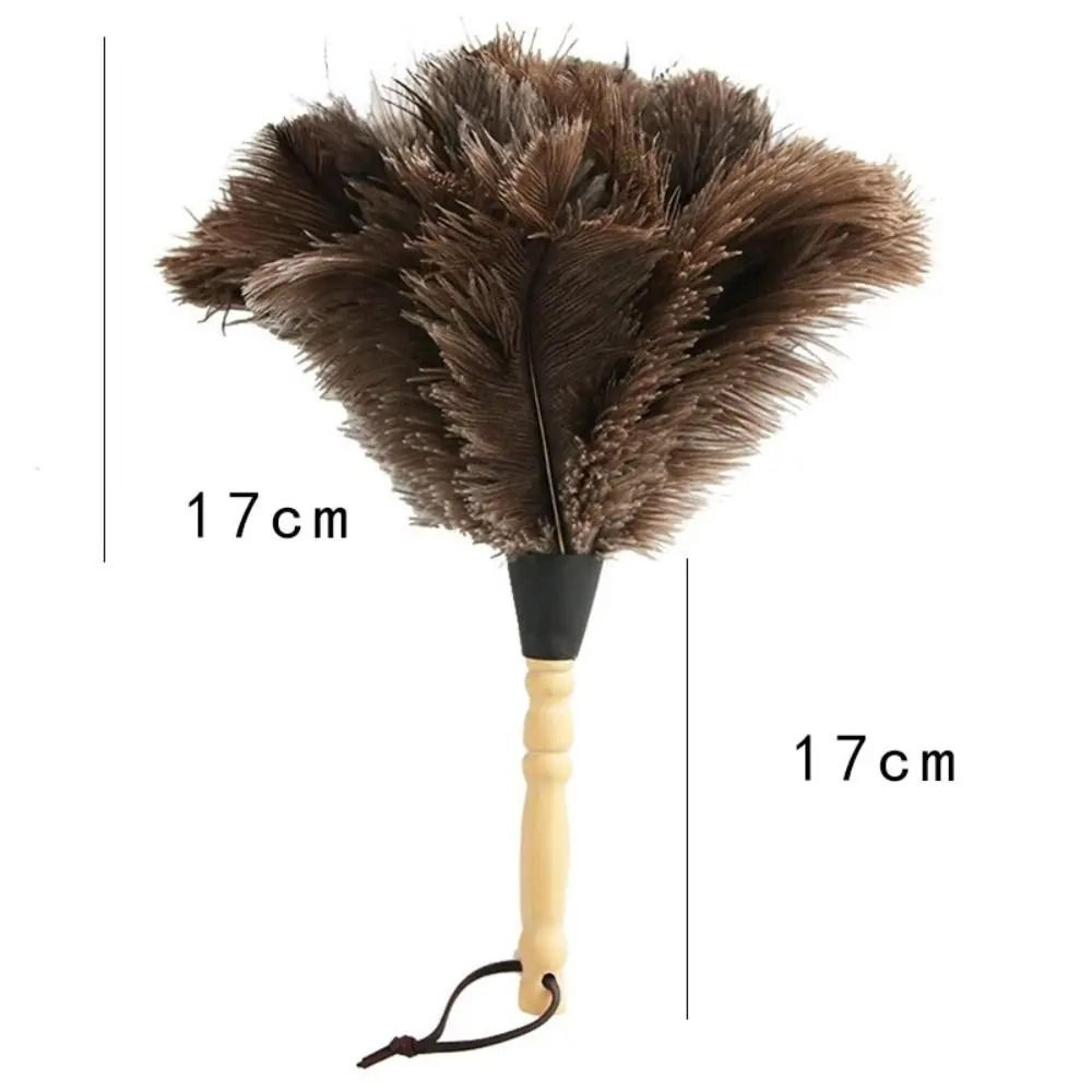Natural Ostrich Feather Duster  Soft Dust Removal Brush With Wooden Handle 5