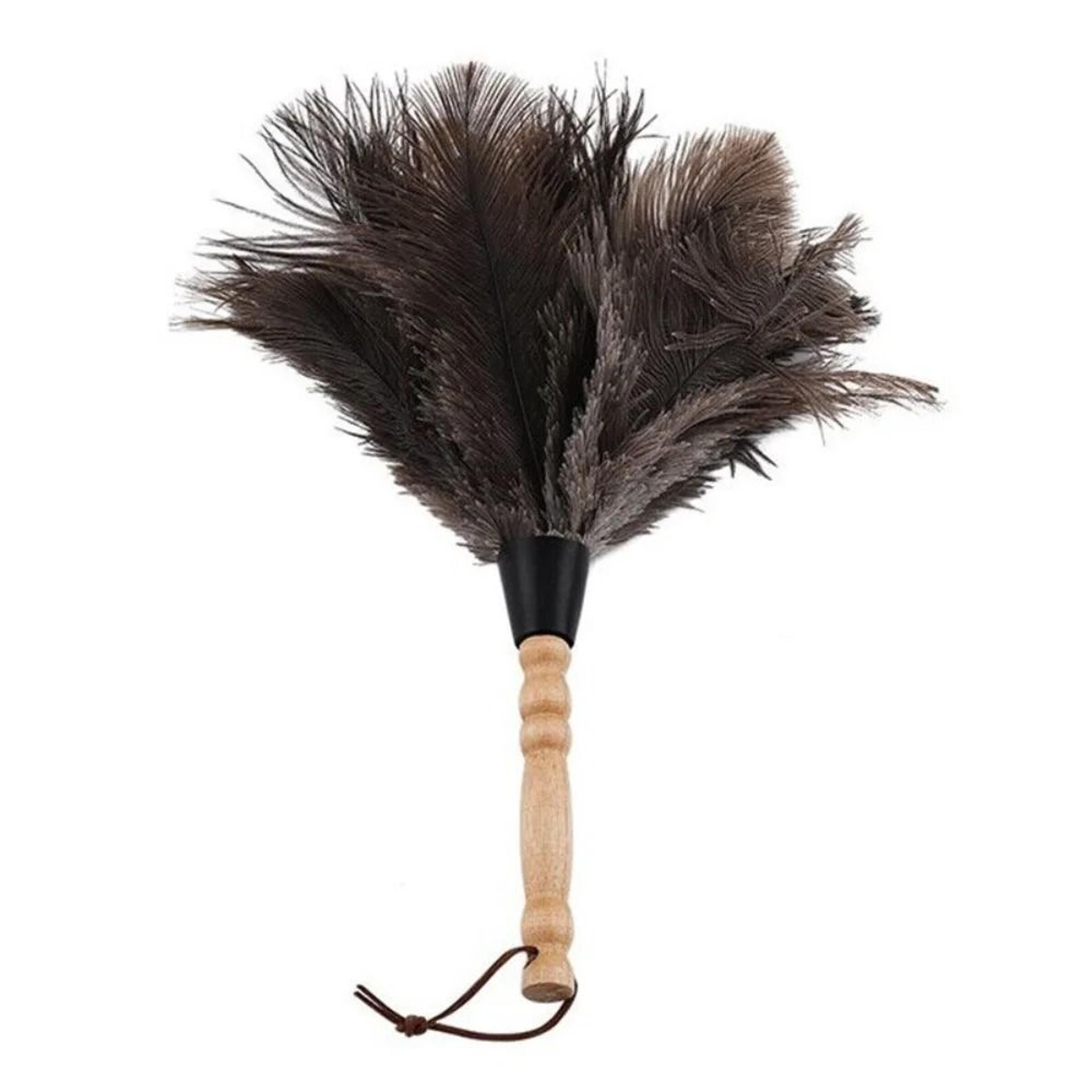Natural Ostrich Feather Duster  Soft Dust Removal Brush With Wooden Handle 6