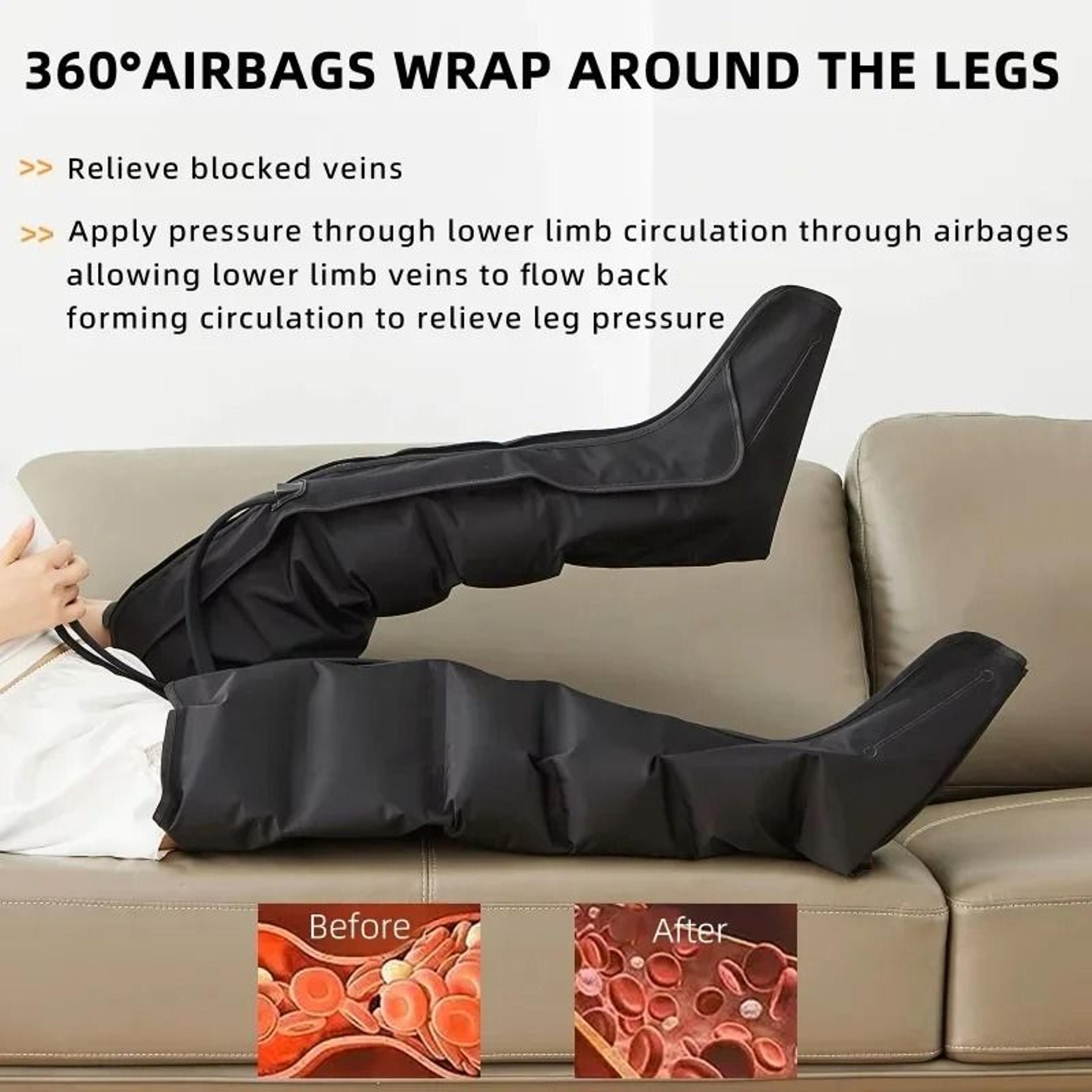 Air Pressure Leg Massager  Compression Foot  Calf Massage Boots With Remote Control 3