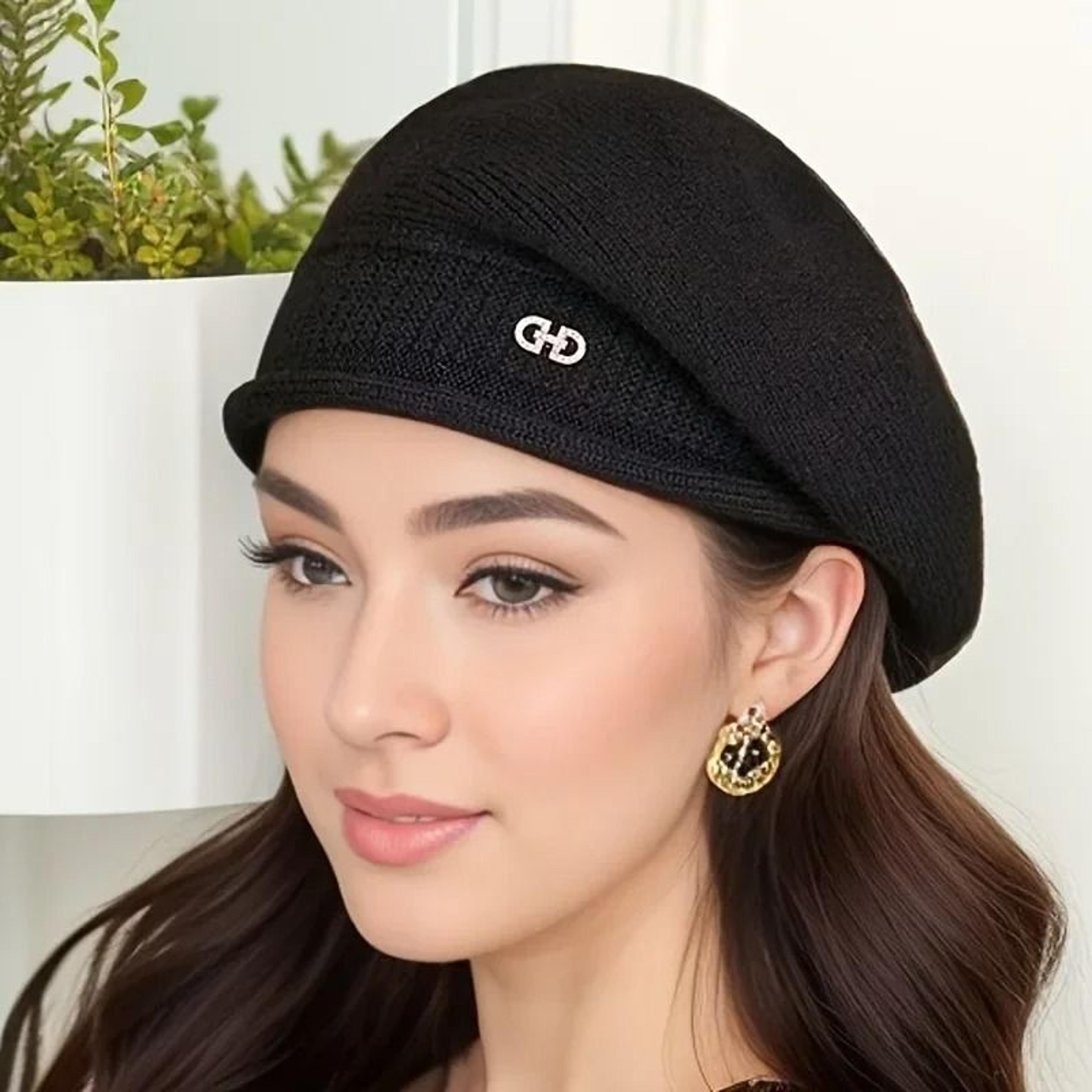 Womens Elastic Knit Beanie  Soft  Comfortable WoolBlend Thermal Cap For Autumn  Winter 5