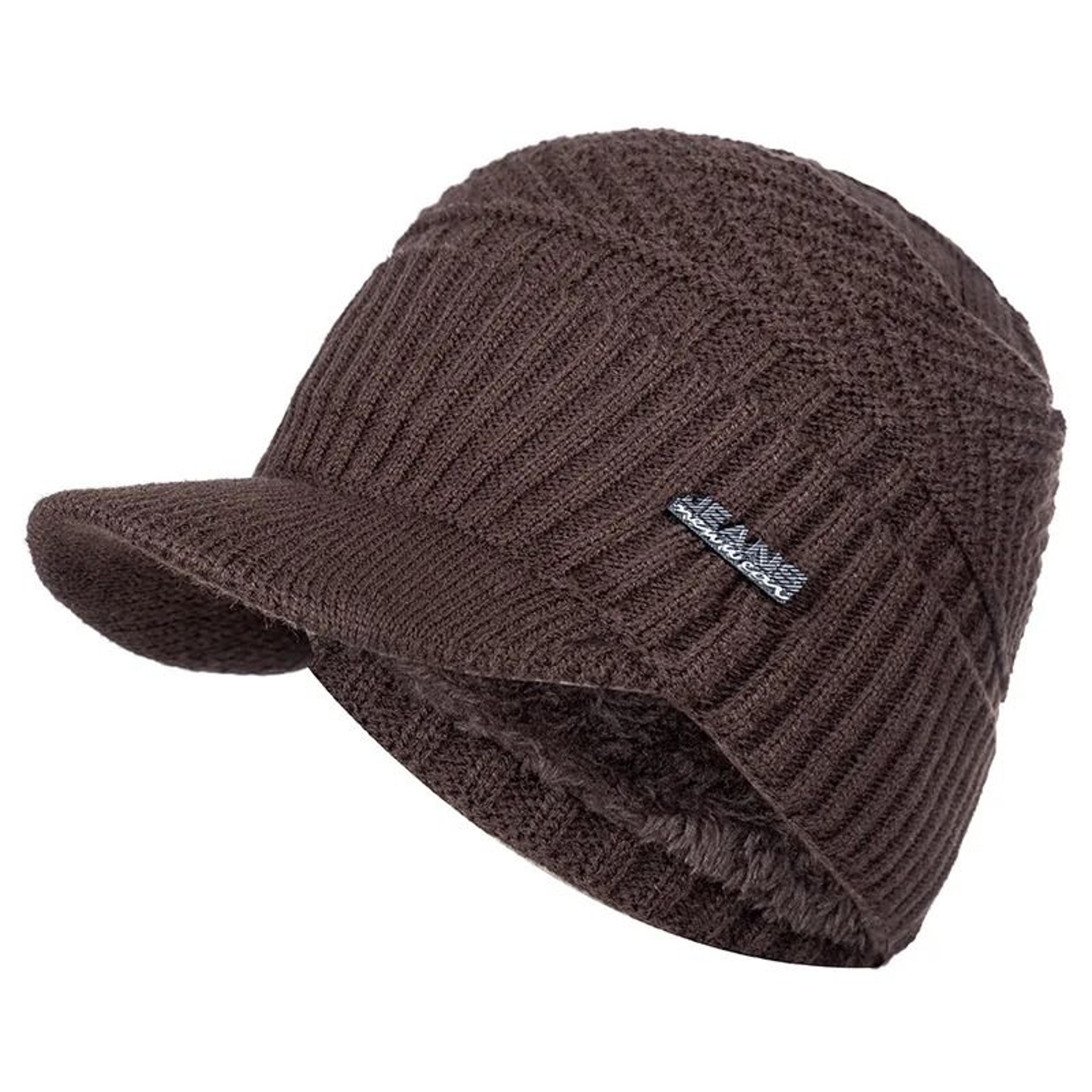 Thermal FurLined Beanie With Brim  UltraThick Winter Knit Cap For Men  Women 12