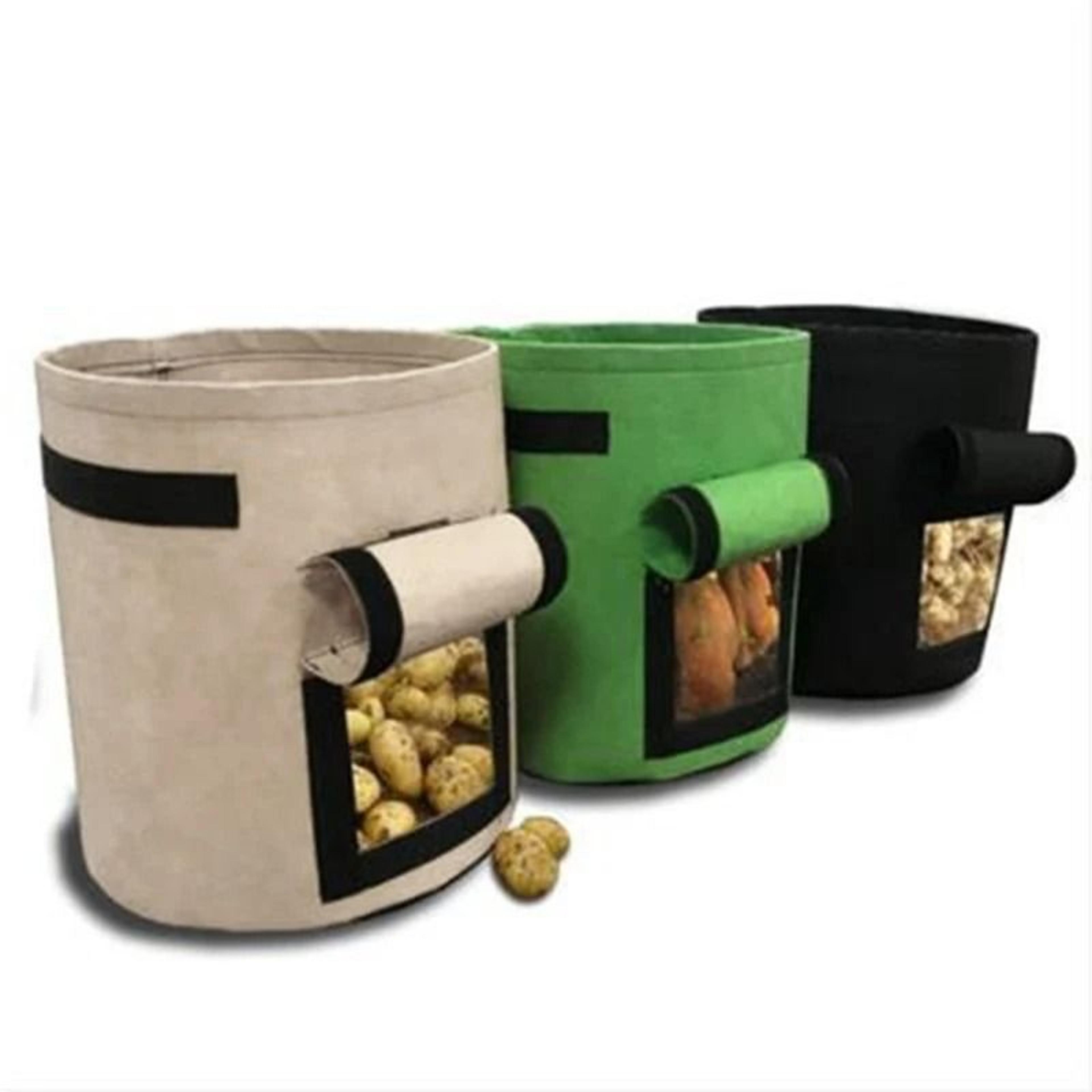 Felt Potato Planting Bag  NonWoven Vegetable Seedling Grow Bag  Large Diameter Planter 9