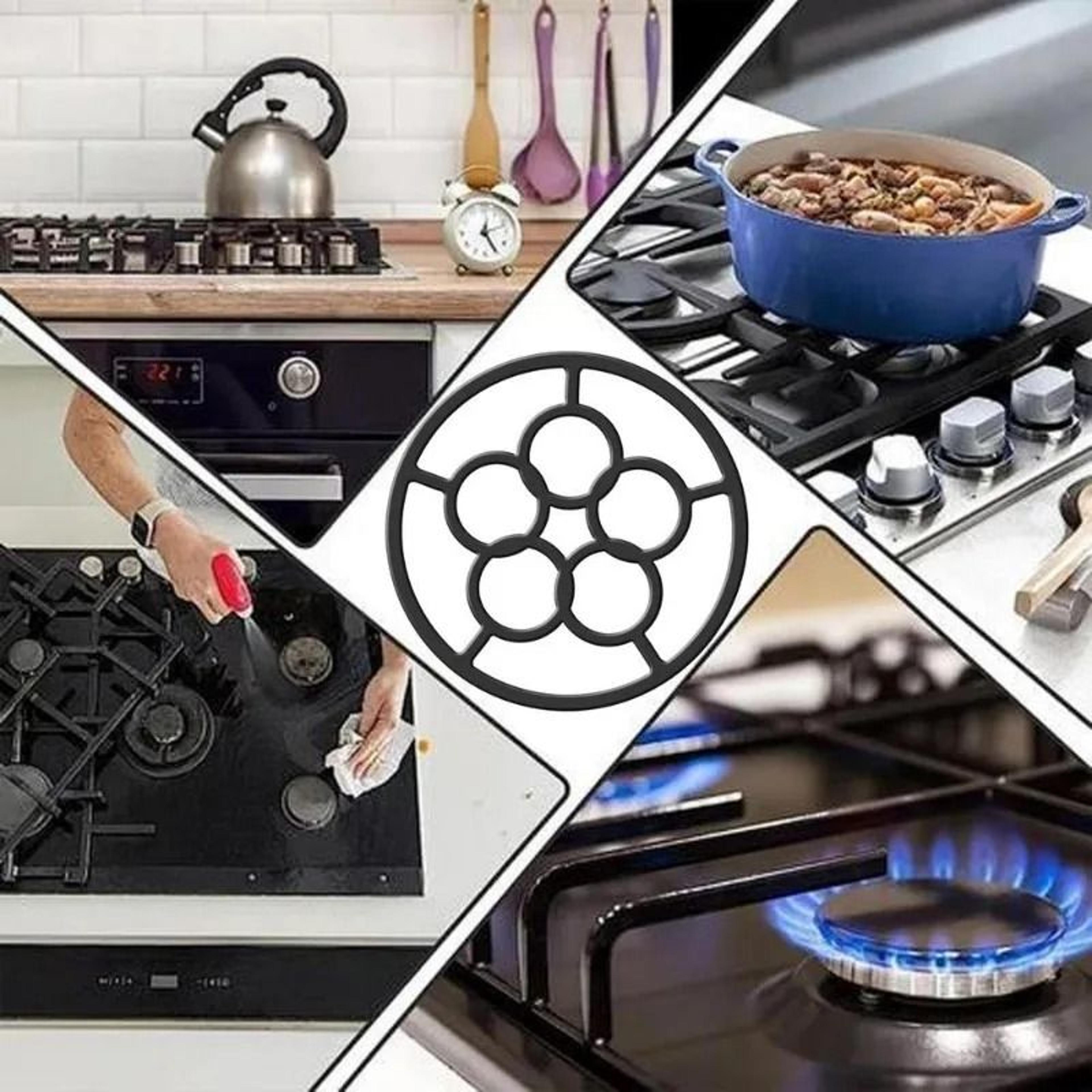 Cast Iron Wok Ring  Burner Reducer  NonSlip Support Frame For Small Pots And Pans 4
