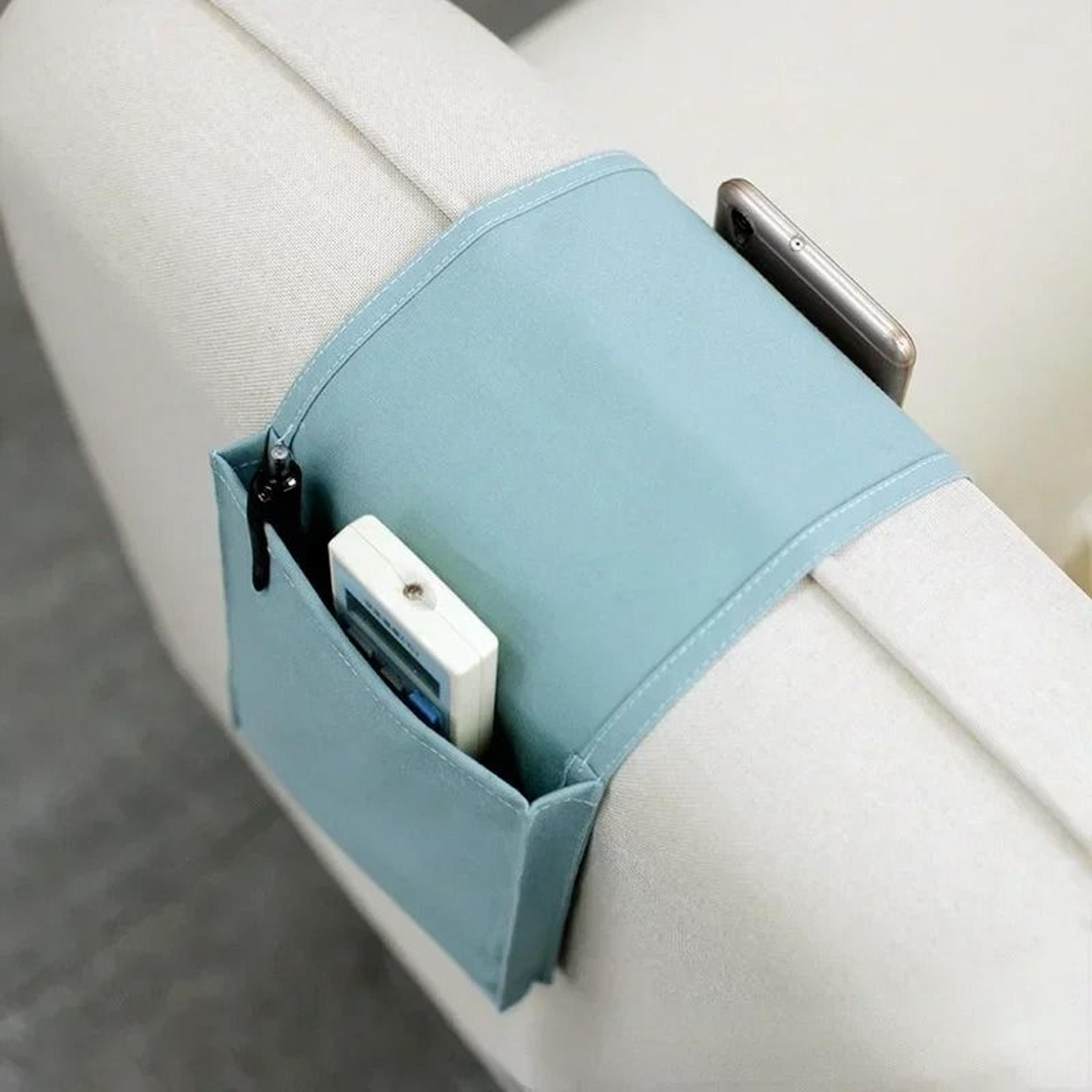 Cotton Linen Bedside Organizer  Multifunctional Hanging Storage Bag For Bed Sofa  Desk 2