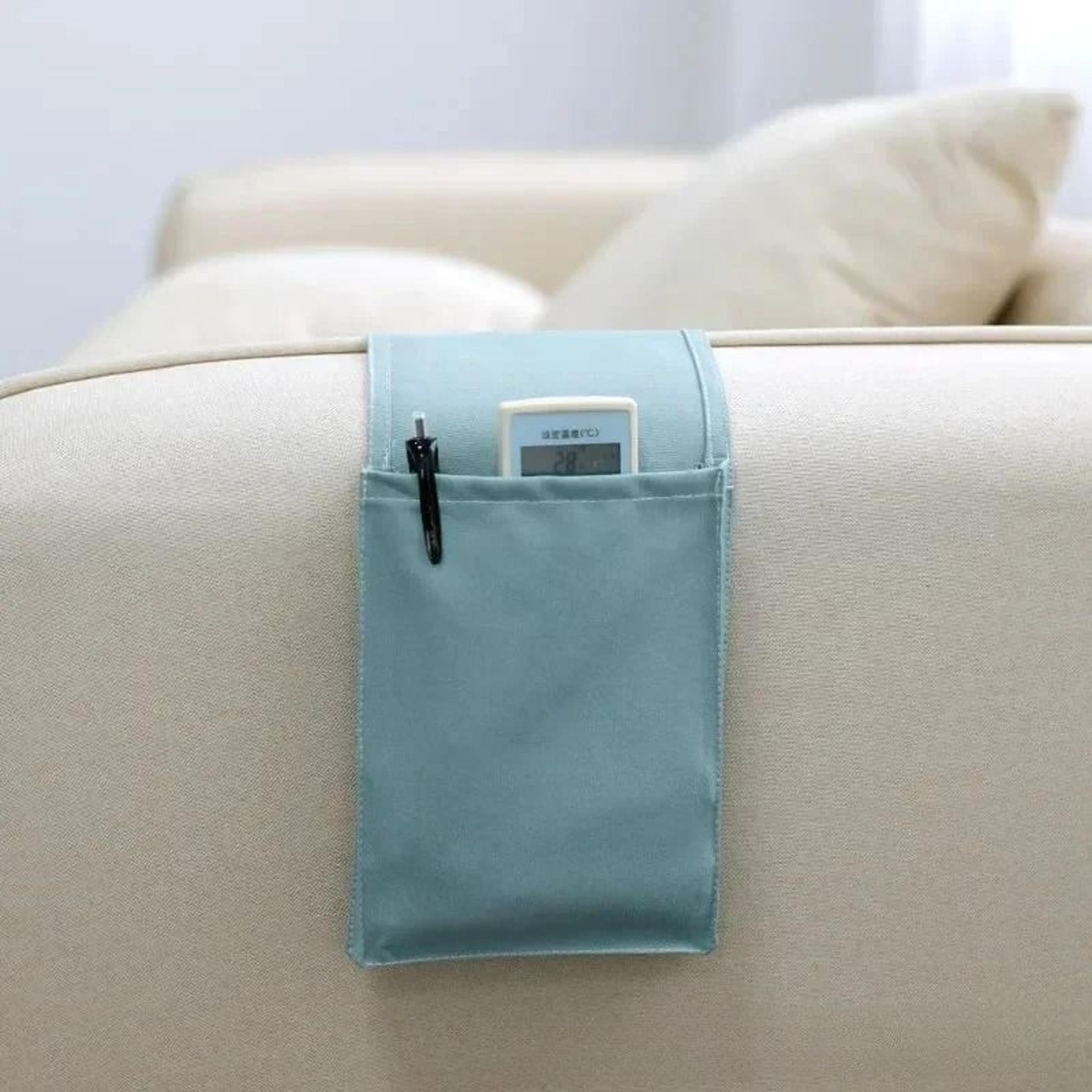 Cotton Linen Bedside Organizer  Multifunctional Hanging Storage Bag For Bed Sofa  Desk 6