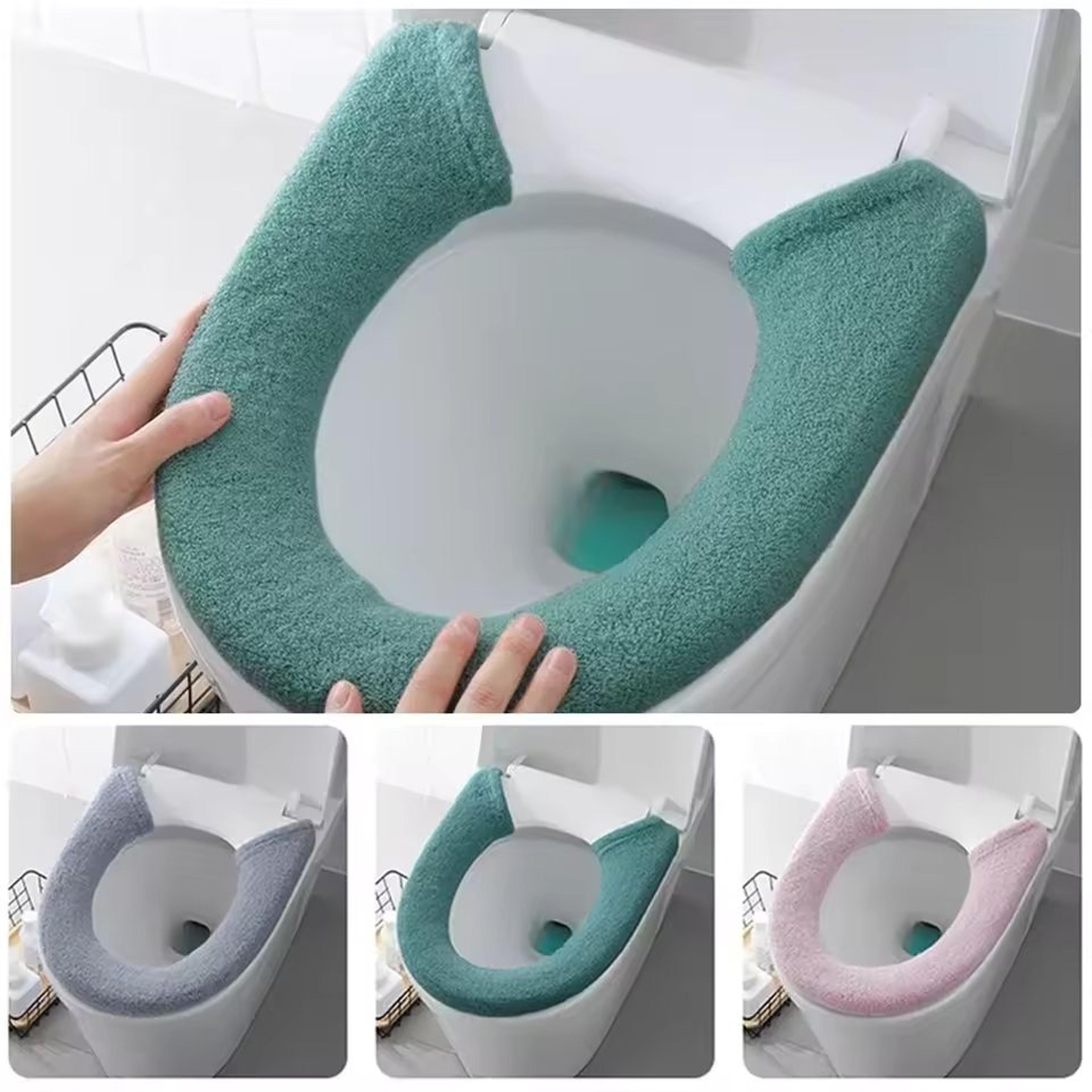 Thickened Washable Toilet Seat Warmer  Soft Thermal Closestool Mat  Protective Cover Pad 0