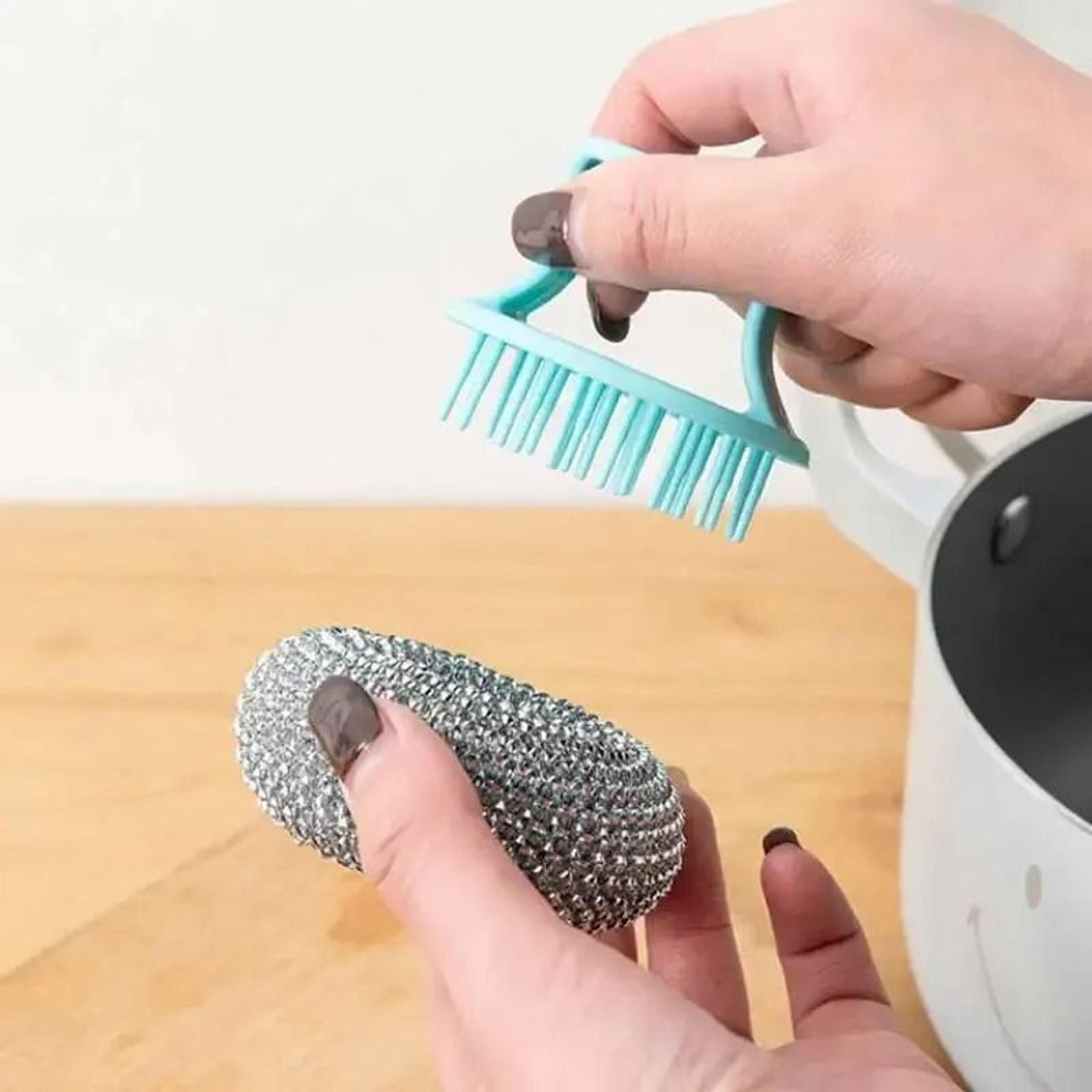 Detachable Cleaning Ball Brush  HeavyDuty Pot Dish  Kitchen Scrubber 3