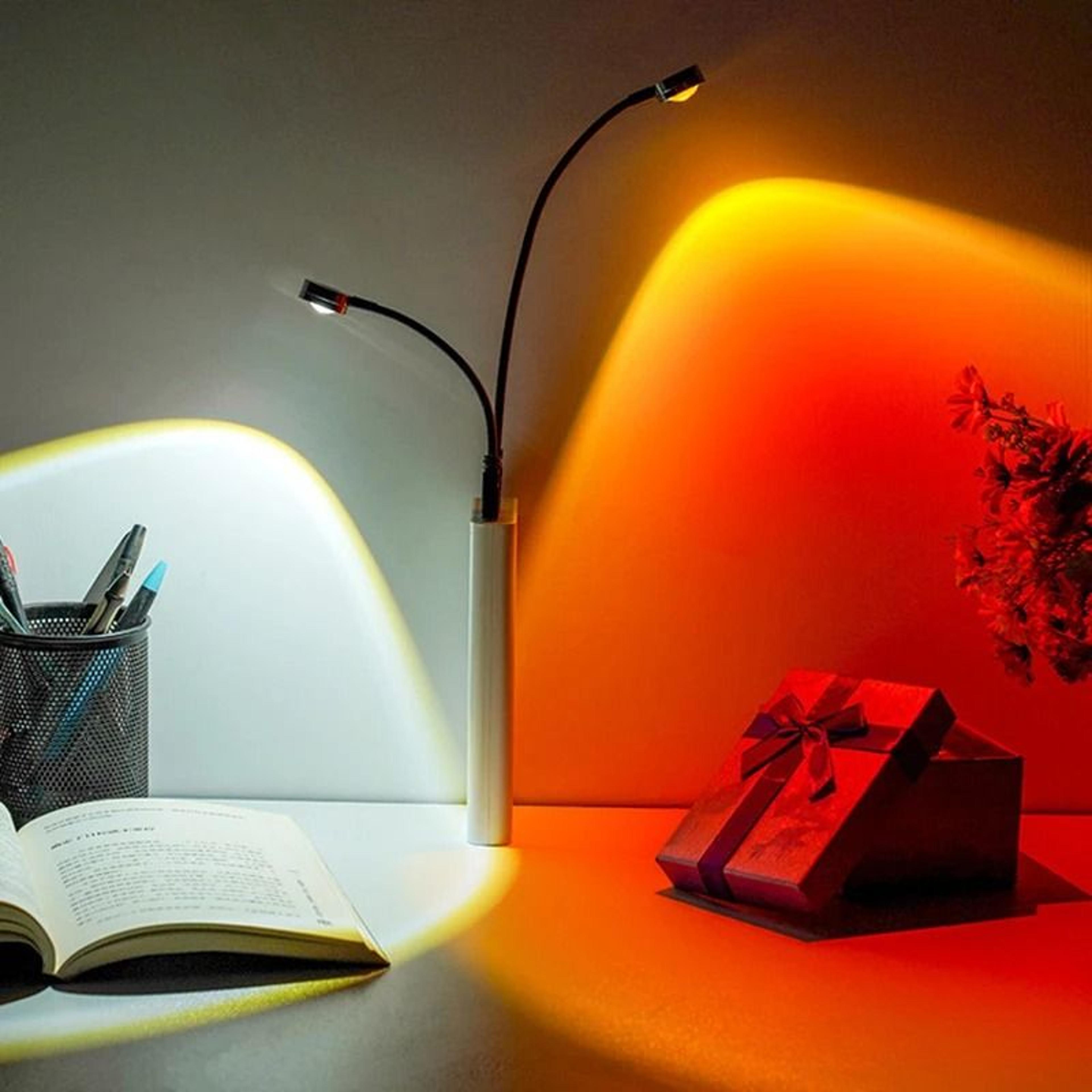 15in USB Sunset Projection Lamp  Rainbow Atmosphere Night Light  Photography Accessory 1