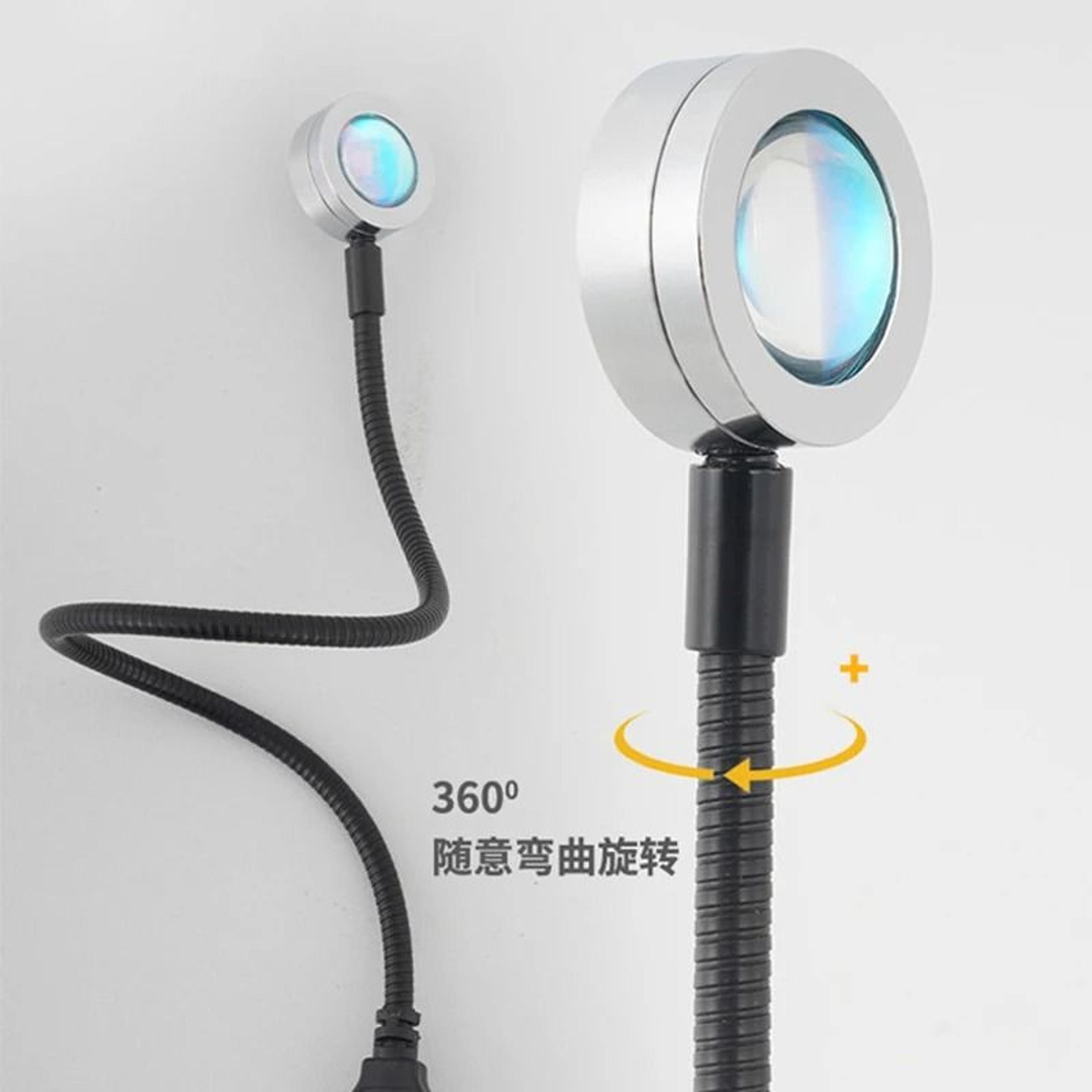 15in USB Sunset Projection Lamp  Rainbow Atmosphere Night Light  Photography Accessory 3