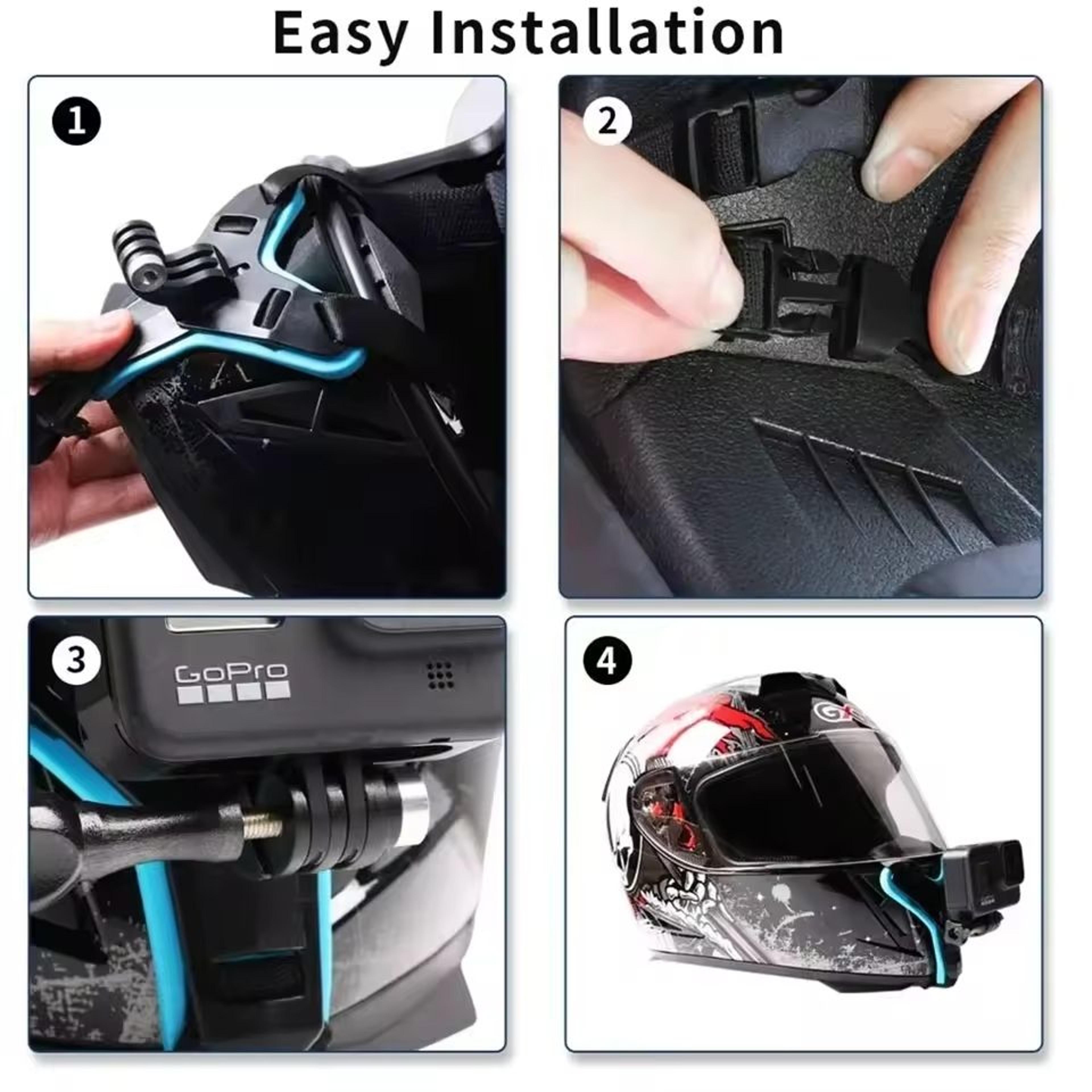 Motorcycle Helmet Chin Mount  Secure Action Camera Support For GoPro  DJI 1