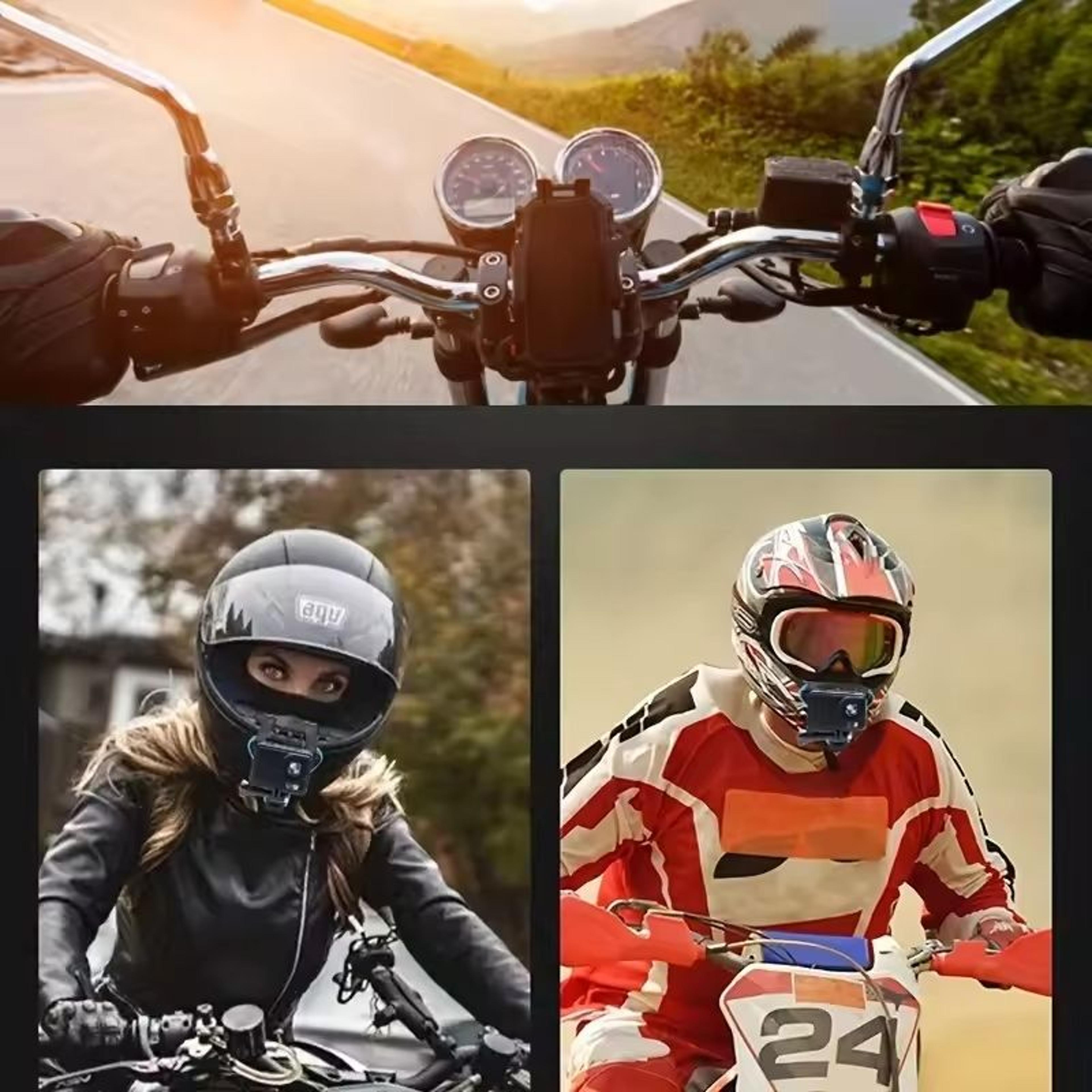 Motorcycle Helmet Chin Mount  Secure Action Camera Support For GoPro  DJI 2