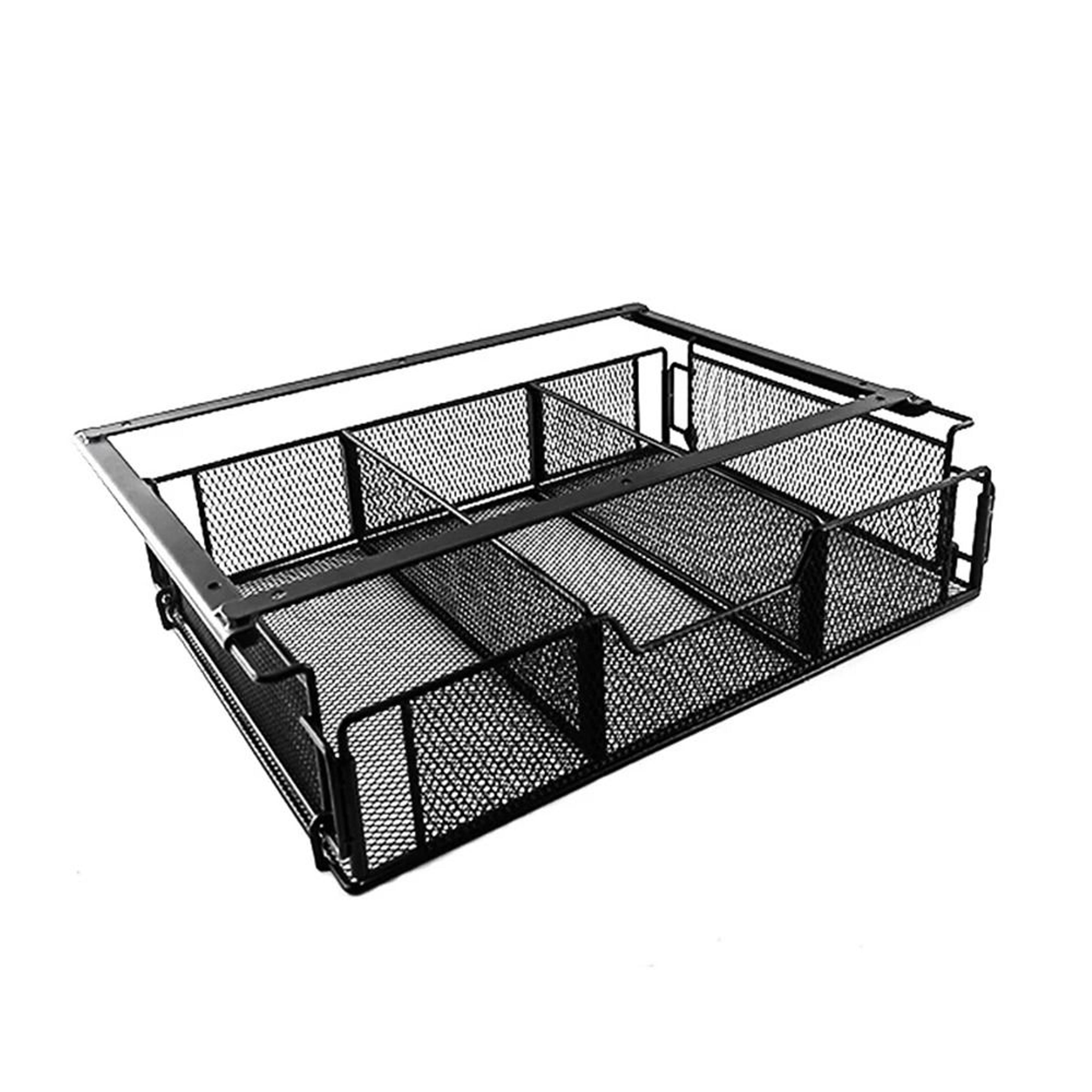 UnderDesk Drawer System  HeavyDuty Black Mesh Storage Basket  Desktop Organizer 7