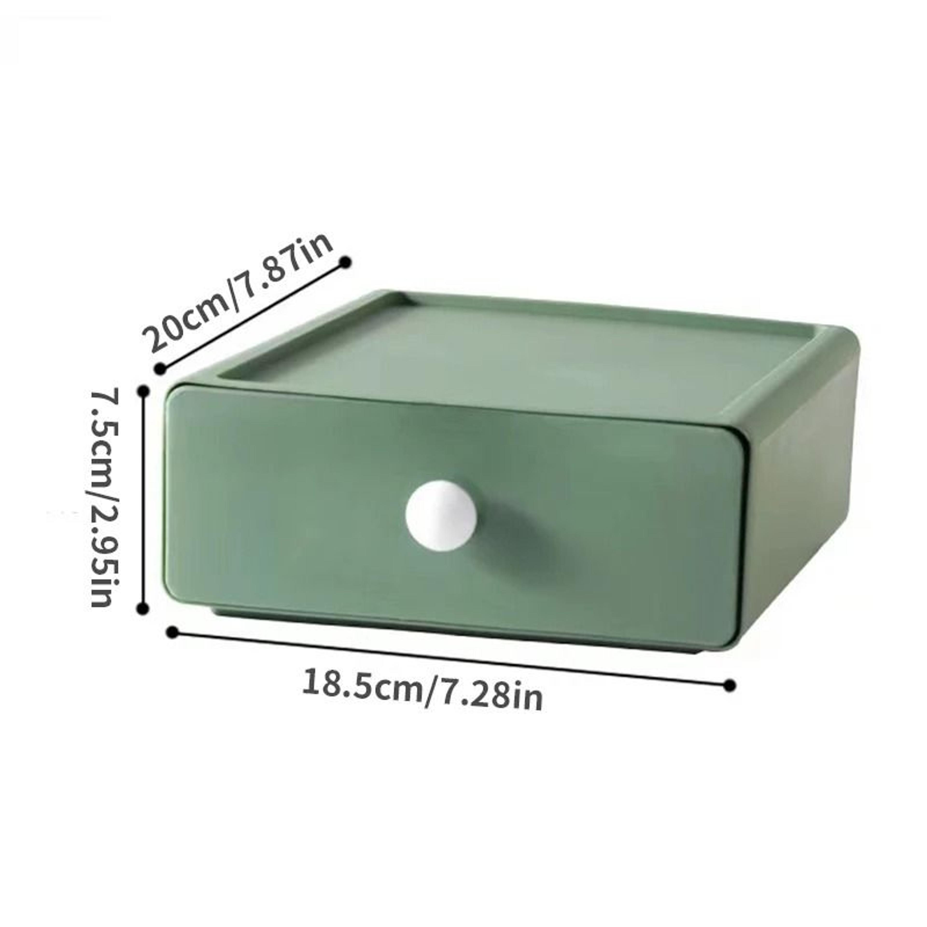 Single Desk Drawer Storage Box  Stackable Desktop Organizer For Stationery  Sundry Supplies 8
