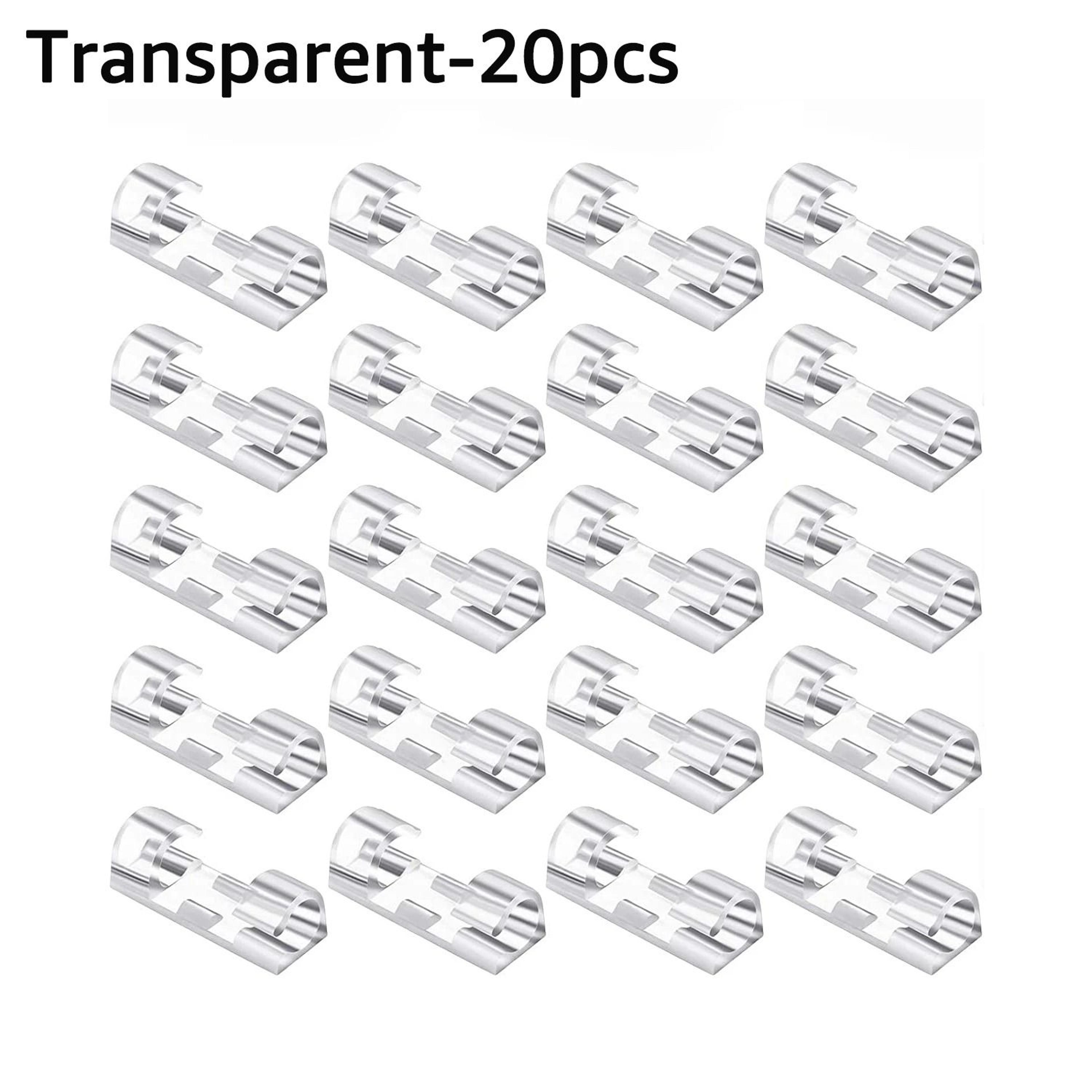 Desktop  Wall Cable Organizer Clips  20pc HeavyDuty Wire Management System 5