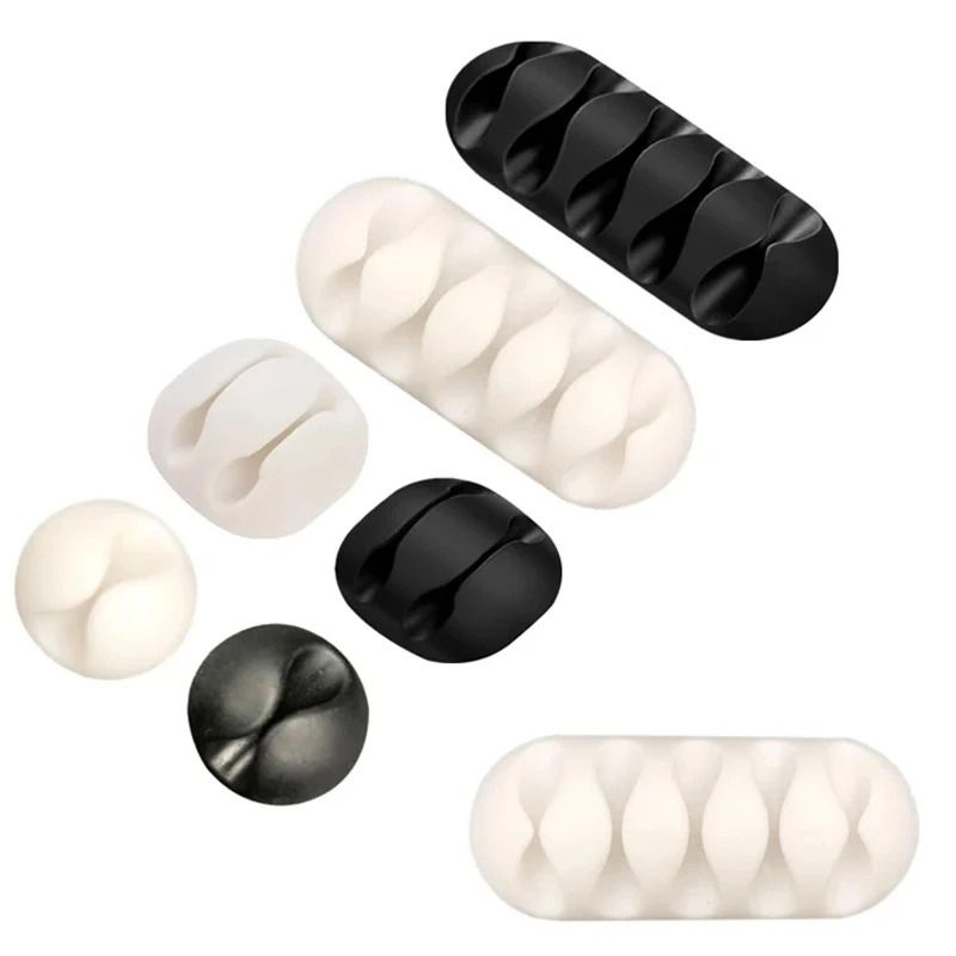 Silicone Round Cable Organizer  MultiSlot USB Charger Cord Clips  Desk Tidy Management System 0