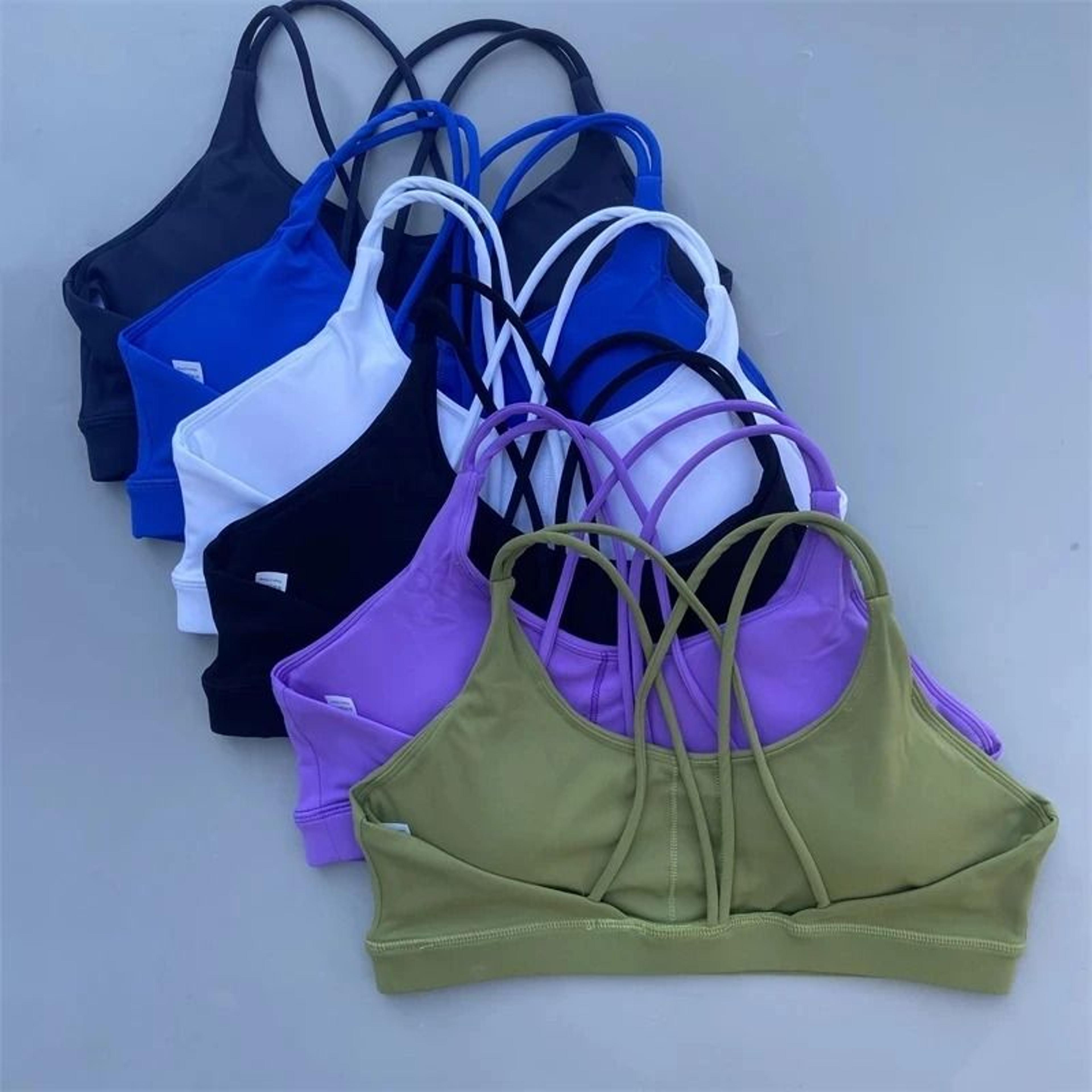 HighStrength Fitness Bra  Soft Solid Color Tight Sport Top With Integrated Chest Pad 1