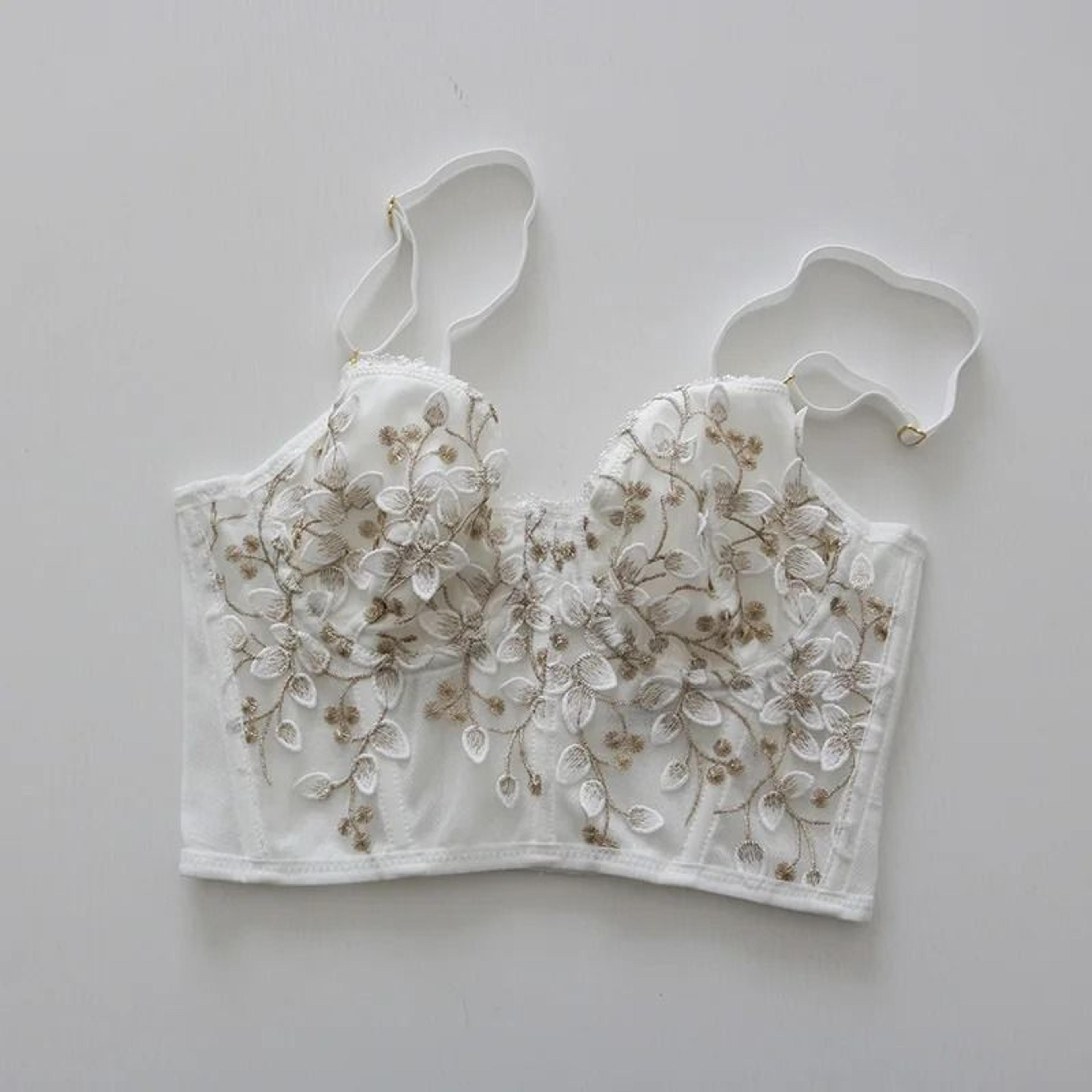 ThreeDimensional Embroidered Lace Fishbone Corset 6