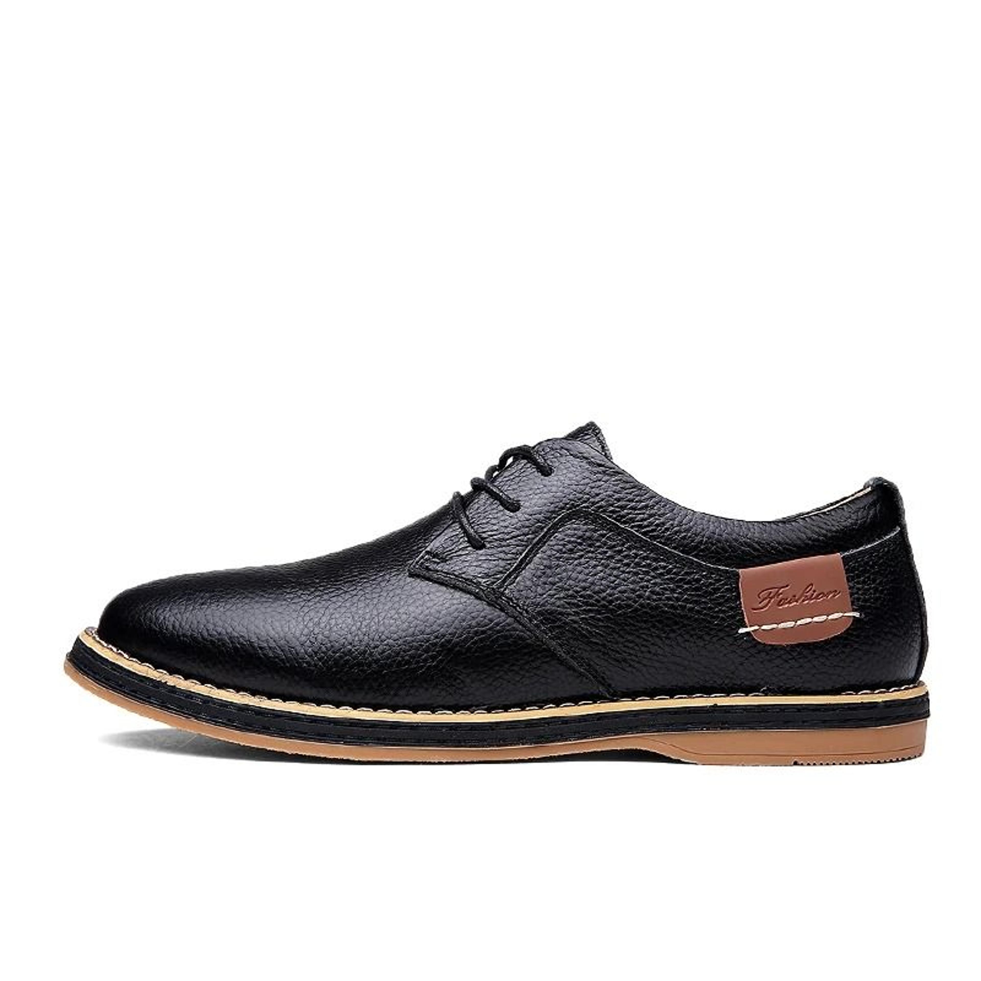 Mens Genuine Leather Brogue Oxford Dress Shoes 2