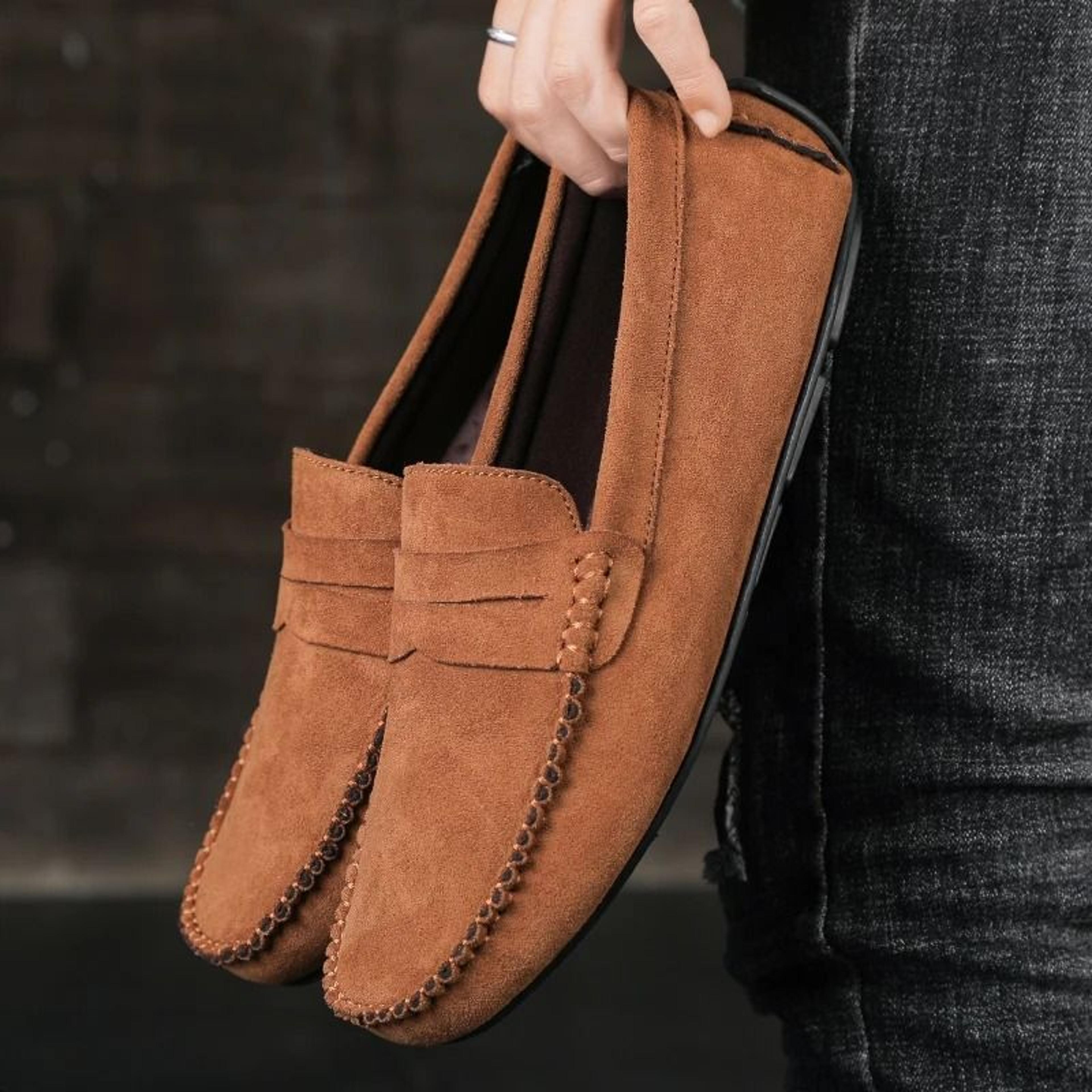 Fashion Suede Mens Luxury Driving Loafers 7